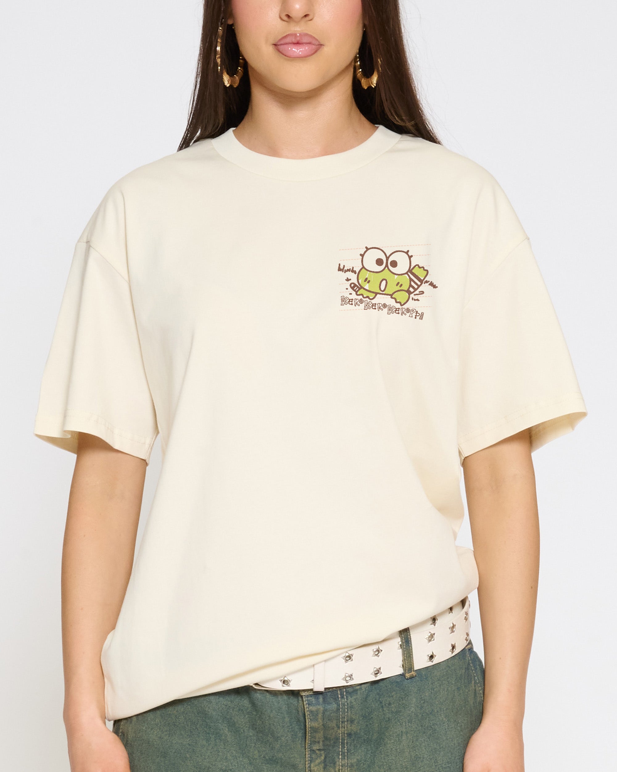 Keroppi Scribble T-Shirt Official Hello Kitty and Friends collab Threadheads