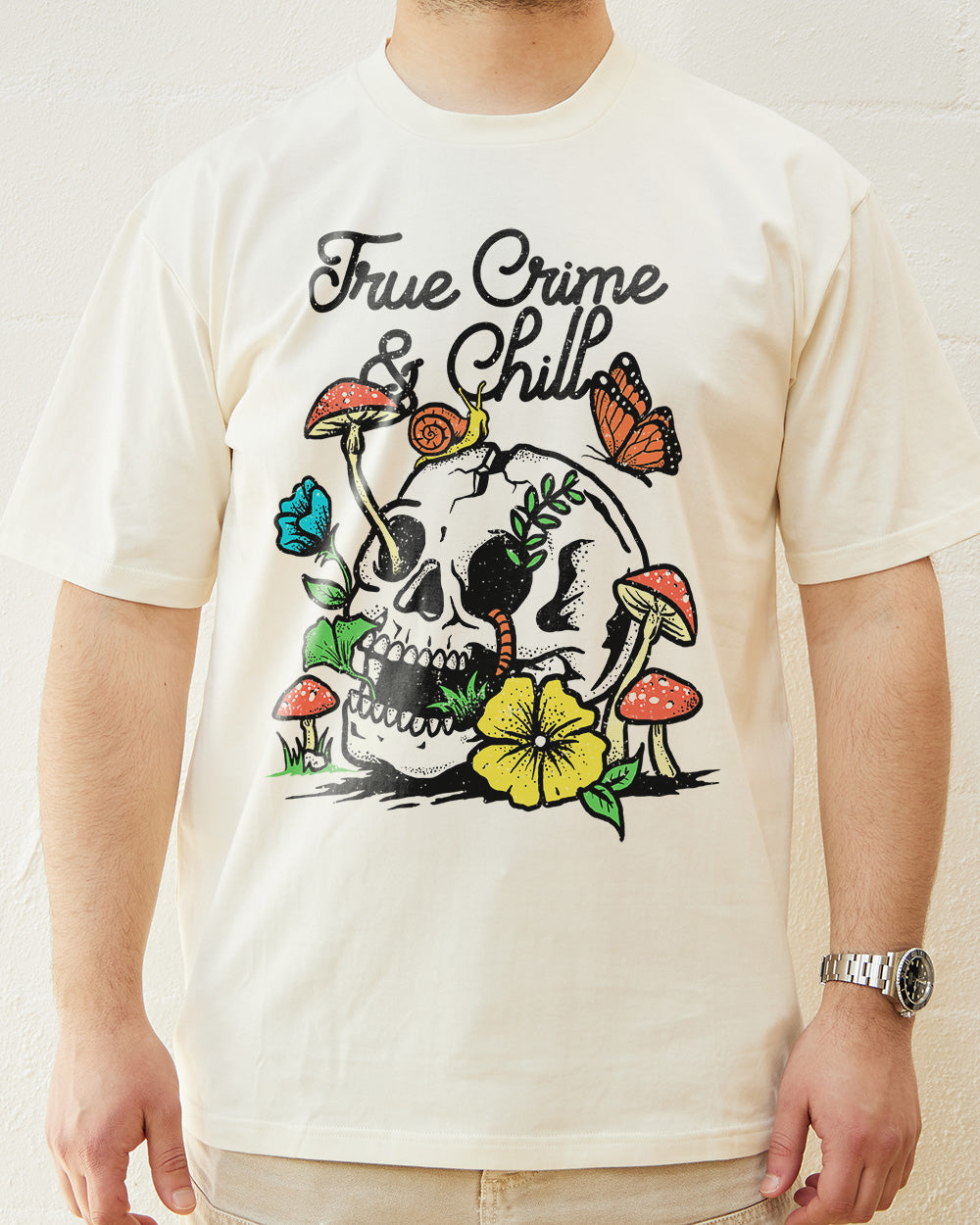True Crime and Chill T-Shirt Australia Online Natural