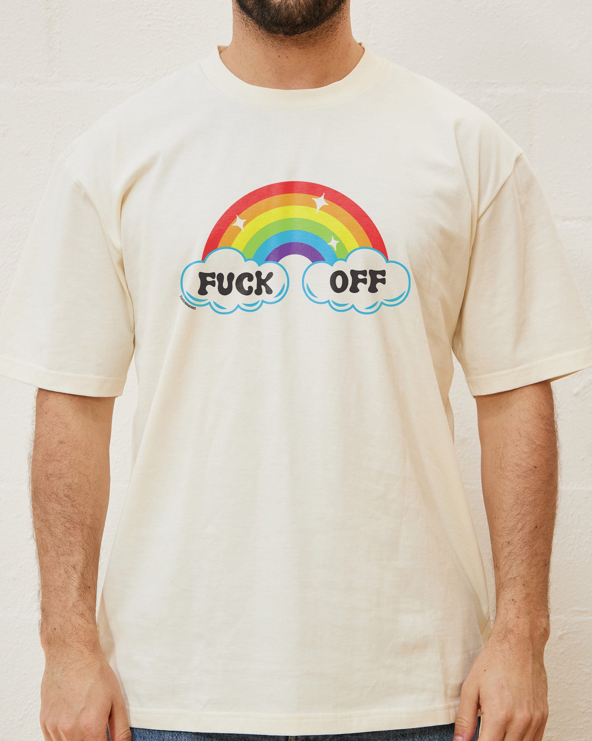 Fk Off Rainbow T-Shirt Australia Online Natural