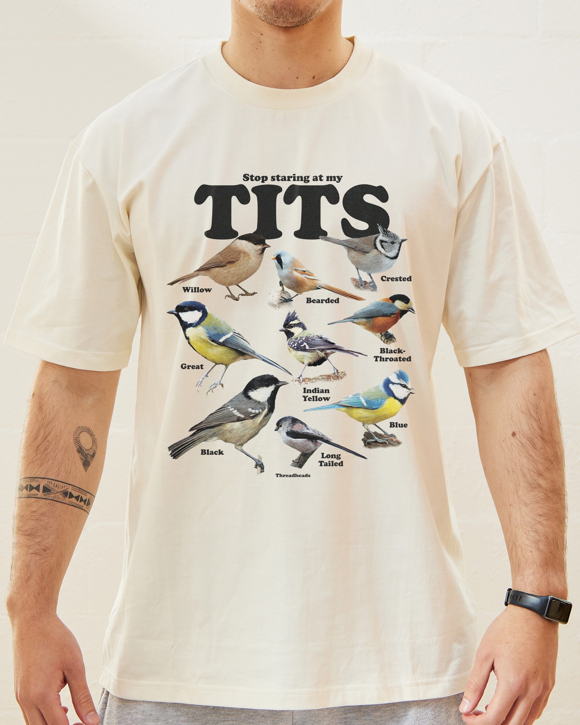 Stop Staring At My Tits T-Shirt Australia Online Natural
