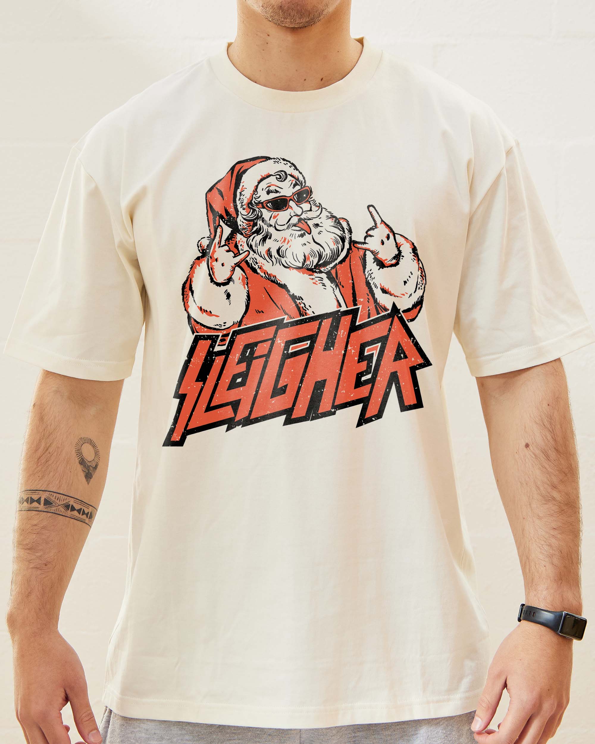 Santa Sleigher T-Shirt Australia Online Natural