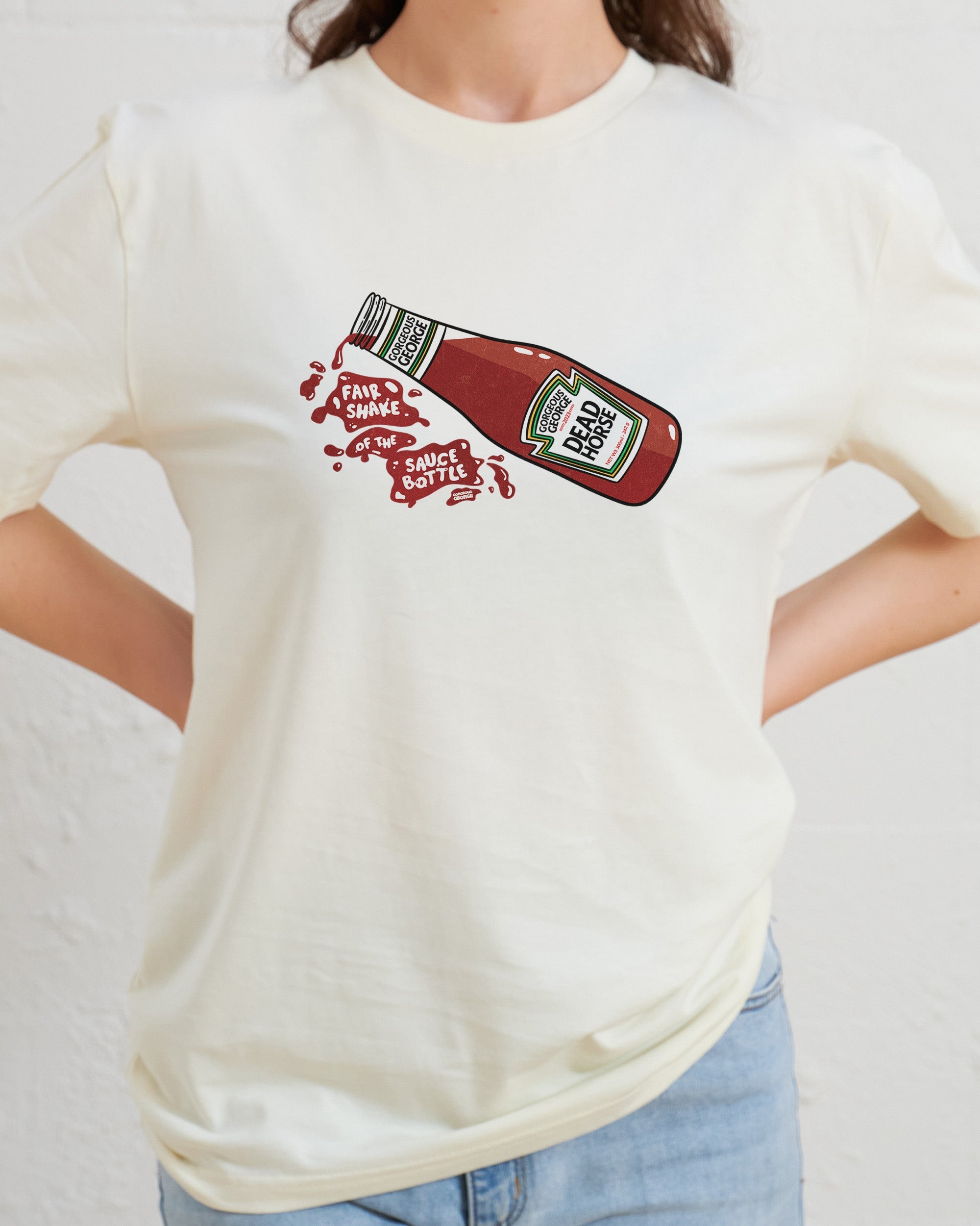 Fair Shake of the Sauce Bottle T-Shirt Australia Online Natural