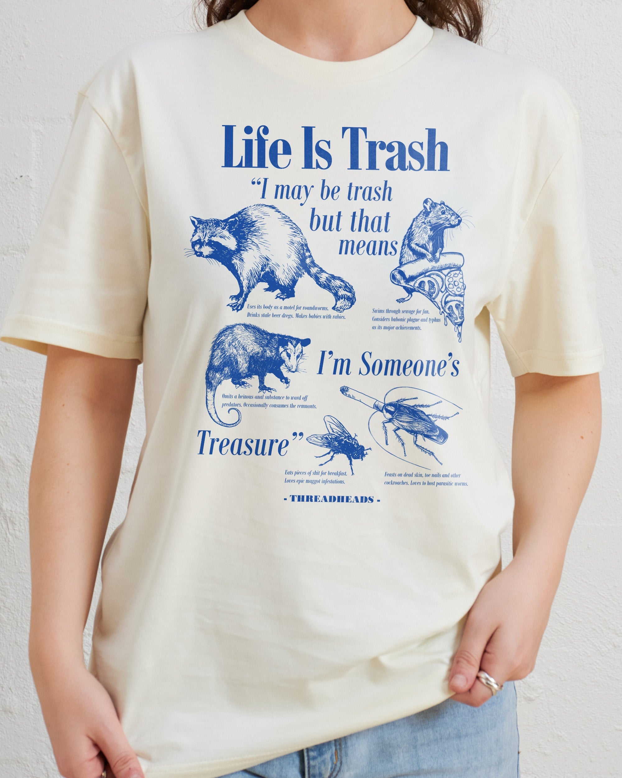 Life Is Trash T-Shirt Australia Online Natural