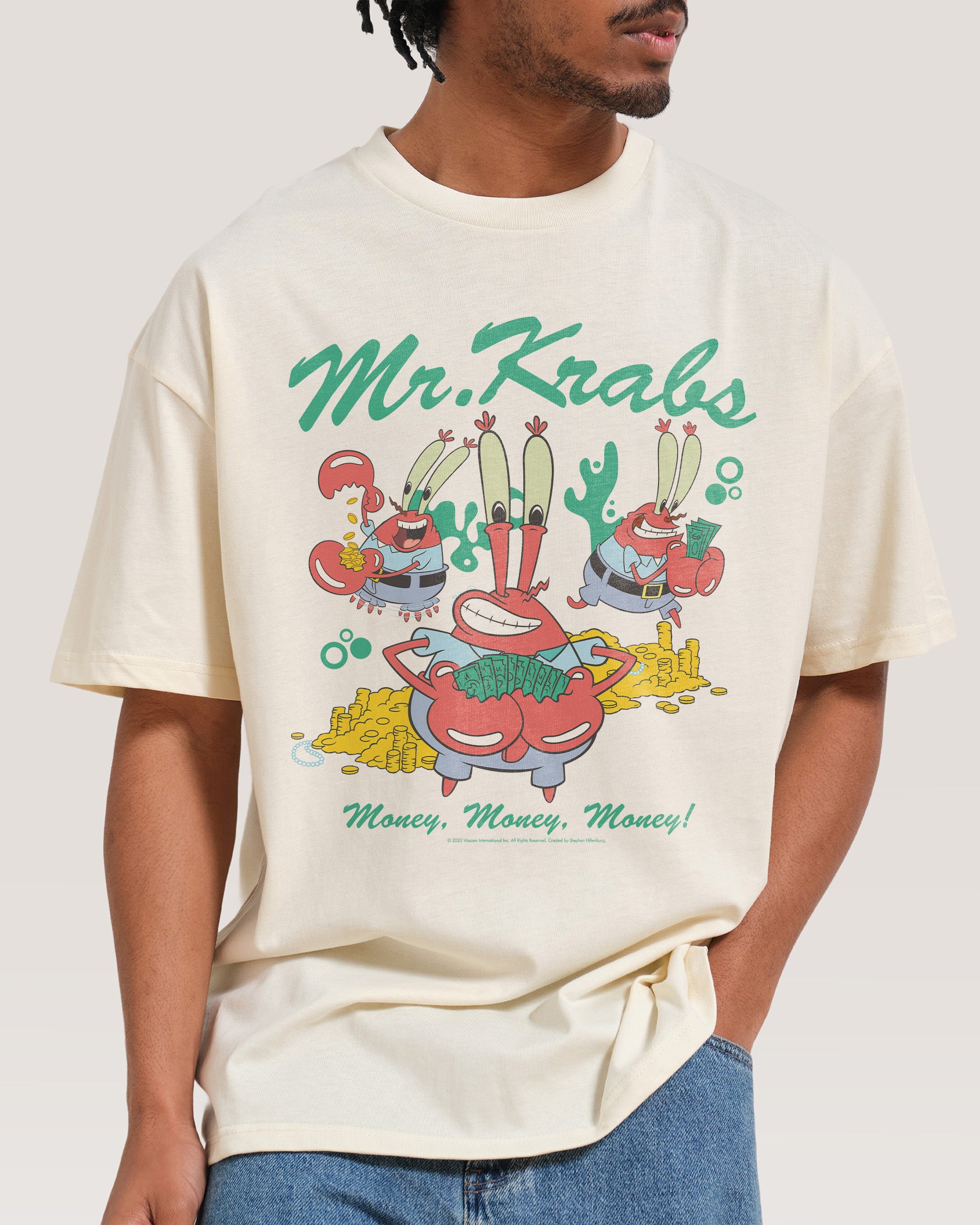 Money Man Krabs Natural T-Shirt