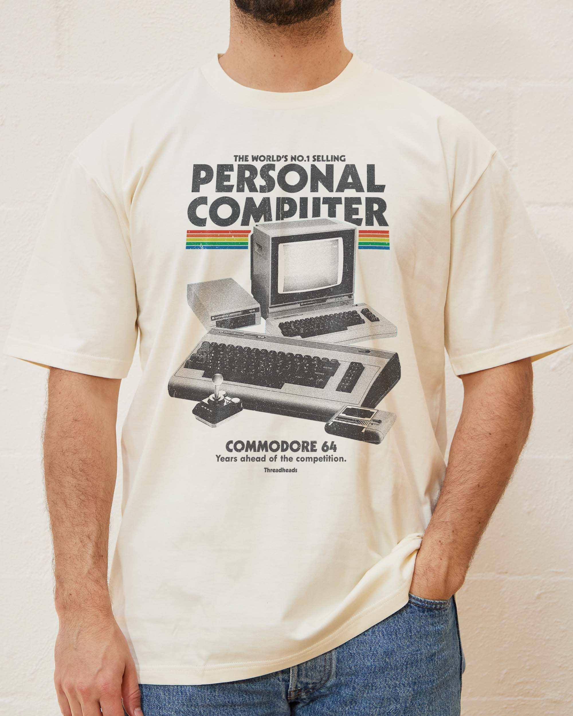 Retro Commodore 64 T-Shirt Australia Online Natural