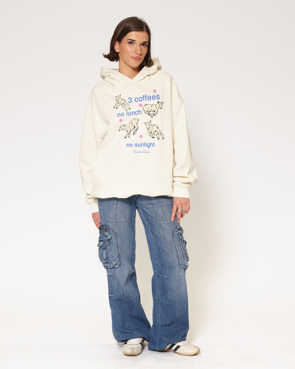 3 coffees Natural Hoodie