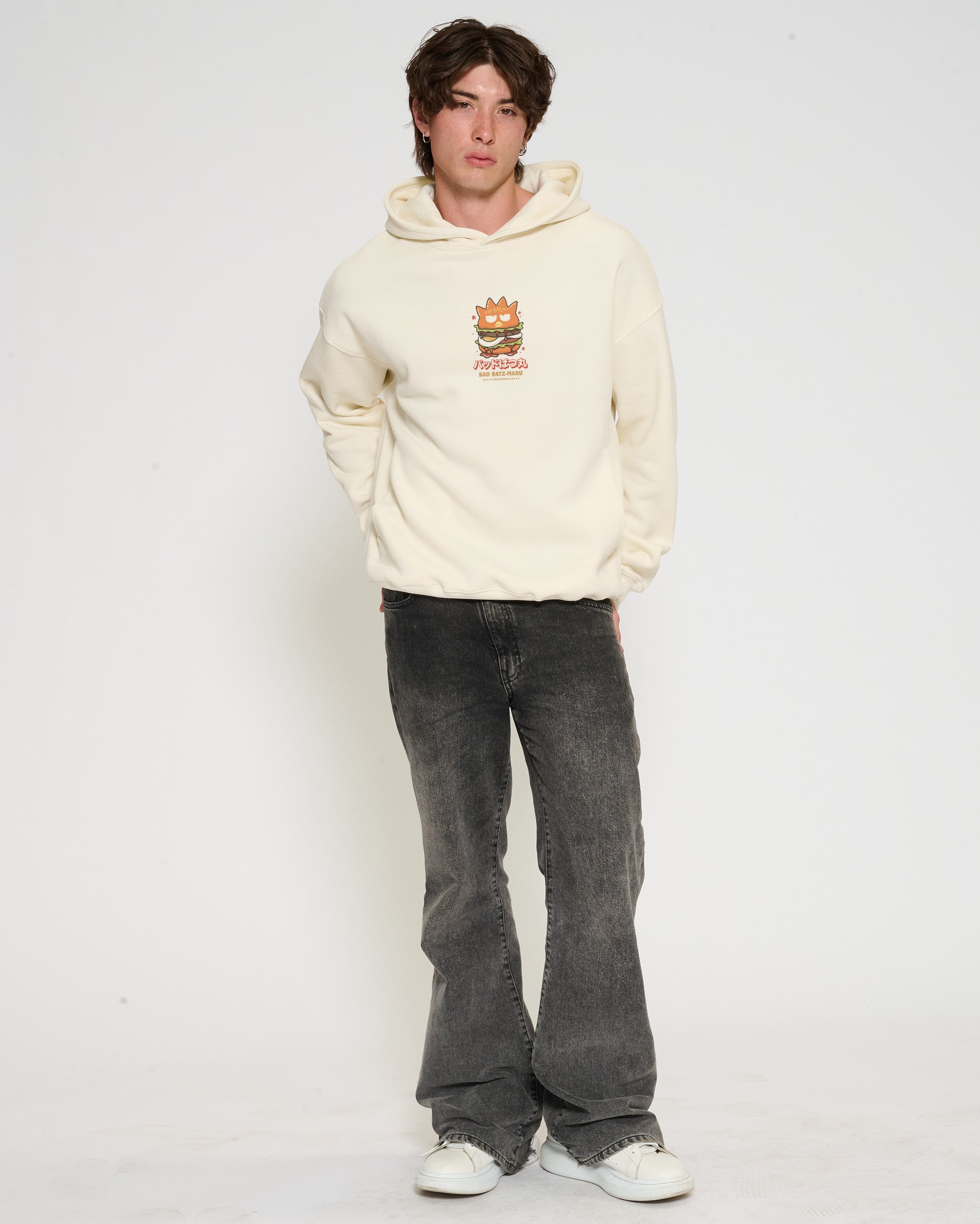 Bad Badtz-Maru Burger Hoodie Official Hello Kitty and Friends collab Threadheads