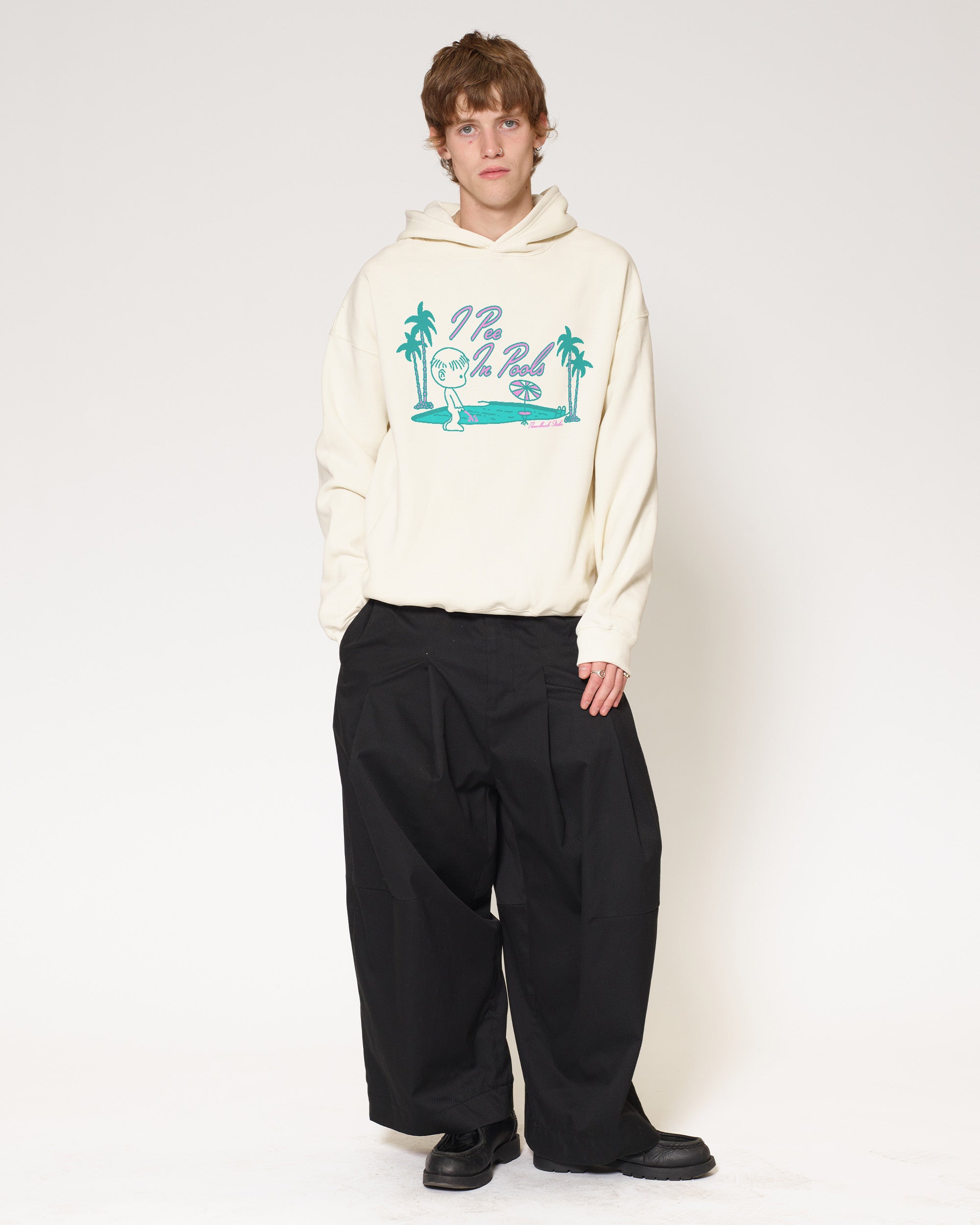 I Pee In Pools Natural Hoodie