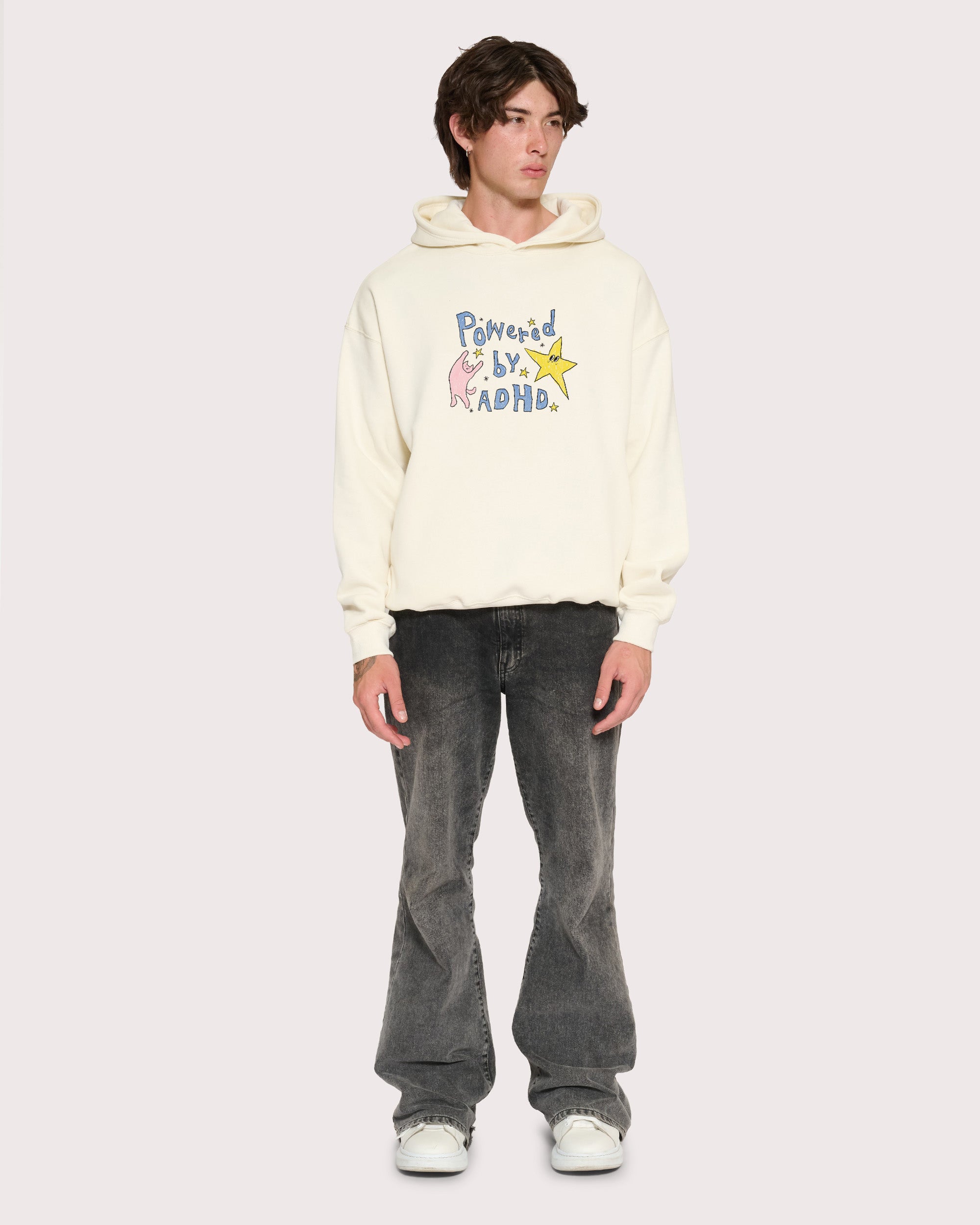 Powered by ADHD Natural Hoodie