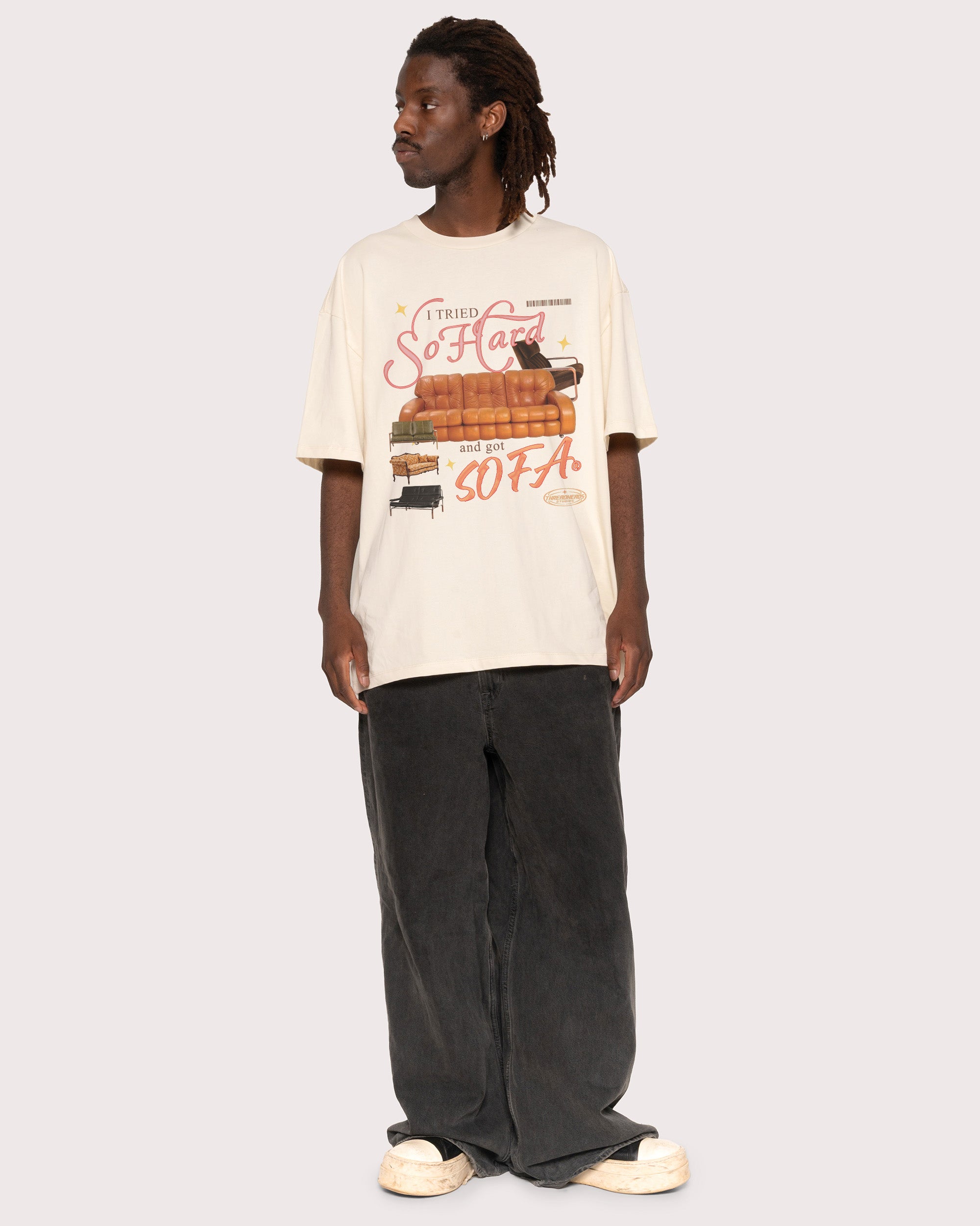 I Tried So Hard and Got Sofa Natural Oversized Tee