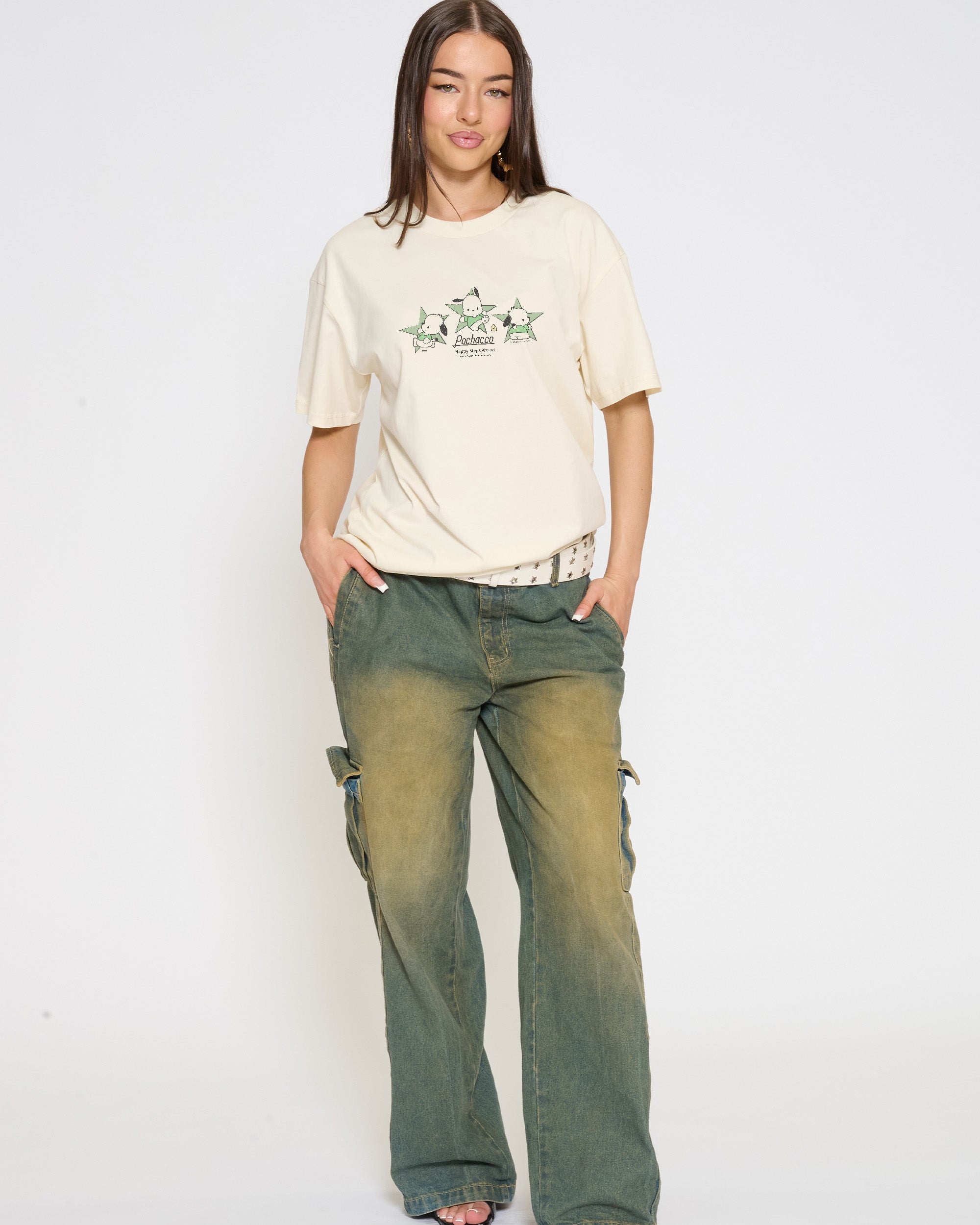 Pochacco Happy Steps T-Shirt Official Hello Kitty and Friends collab Threadheads