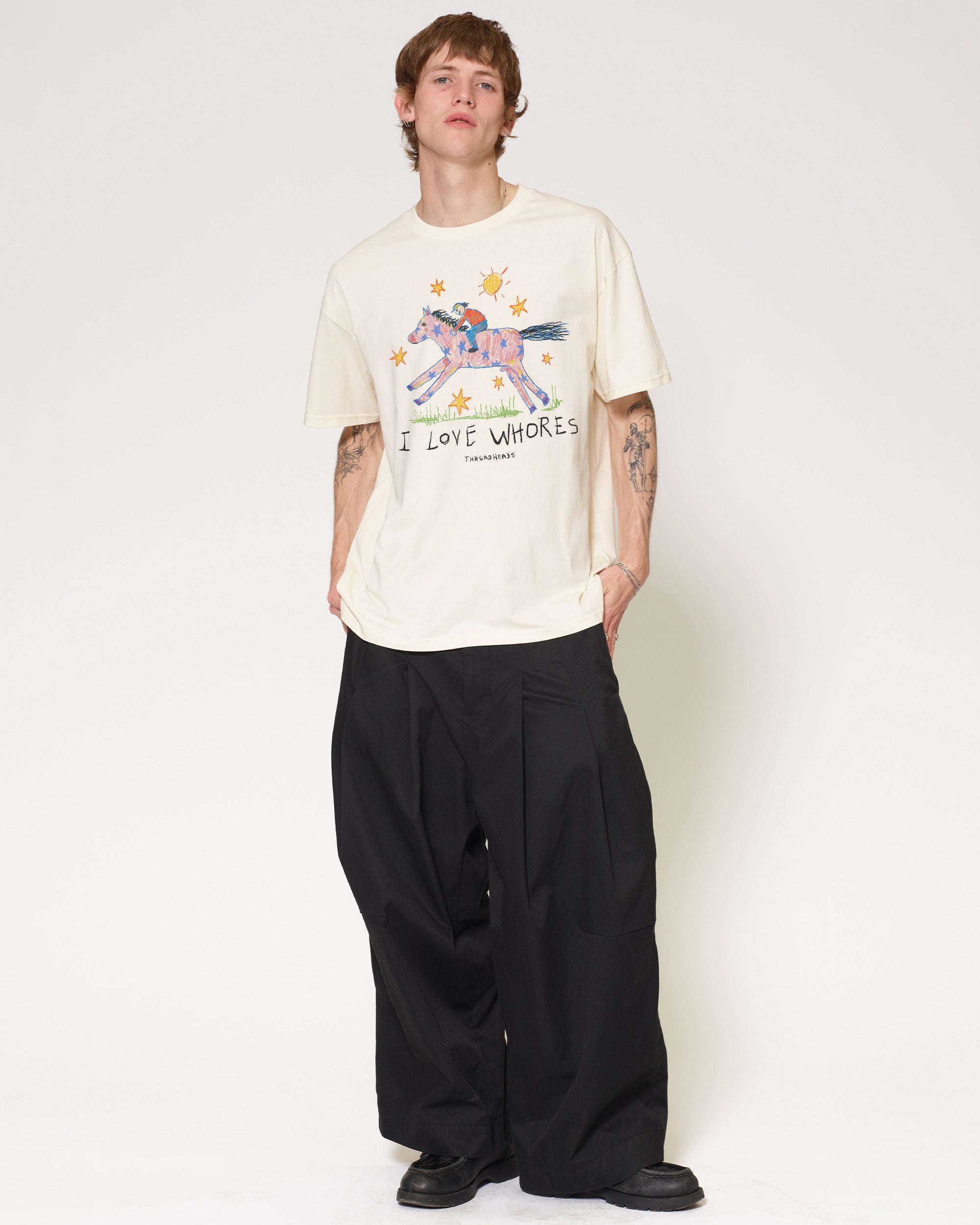 I Love Whores Natural T-Shirt