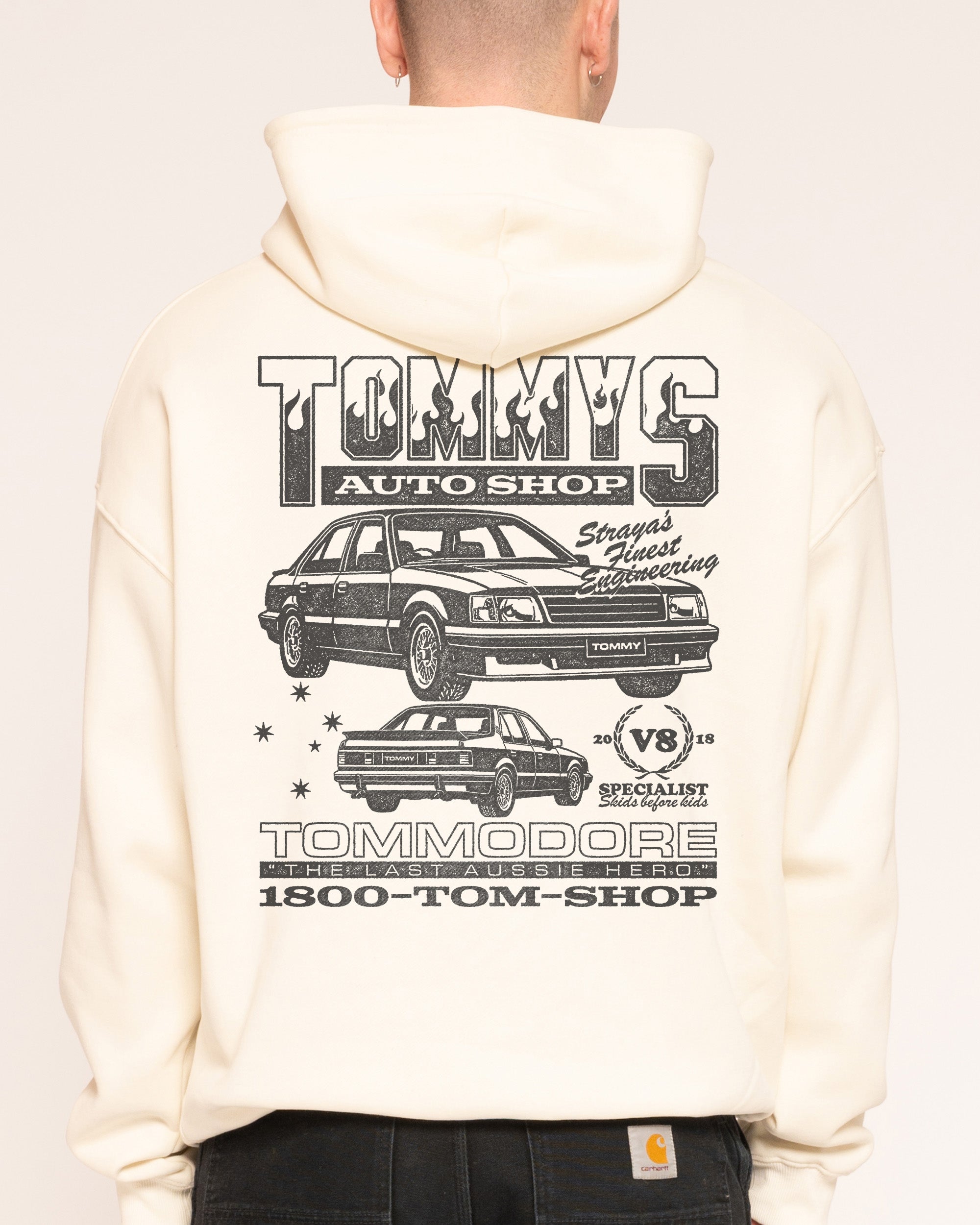 Tommy's Auto Shop Natural Hoodie