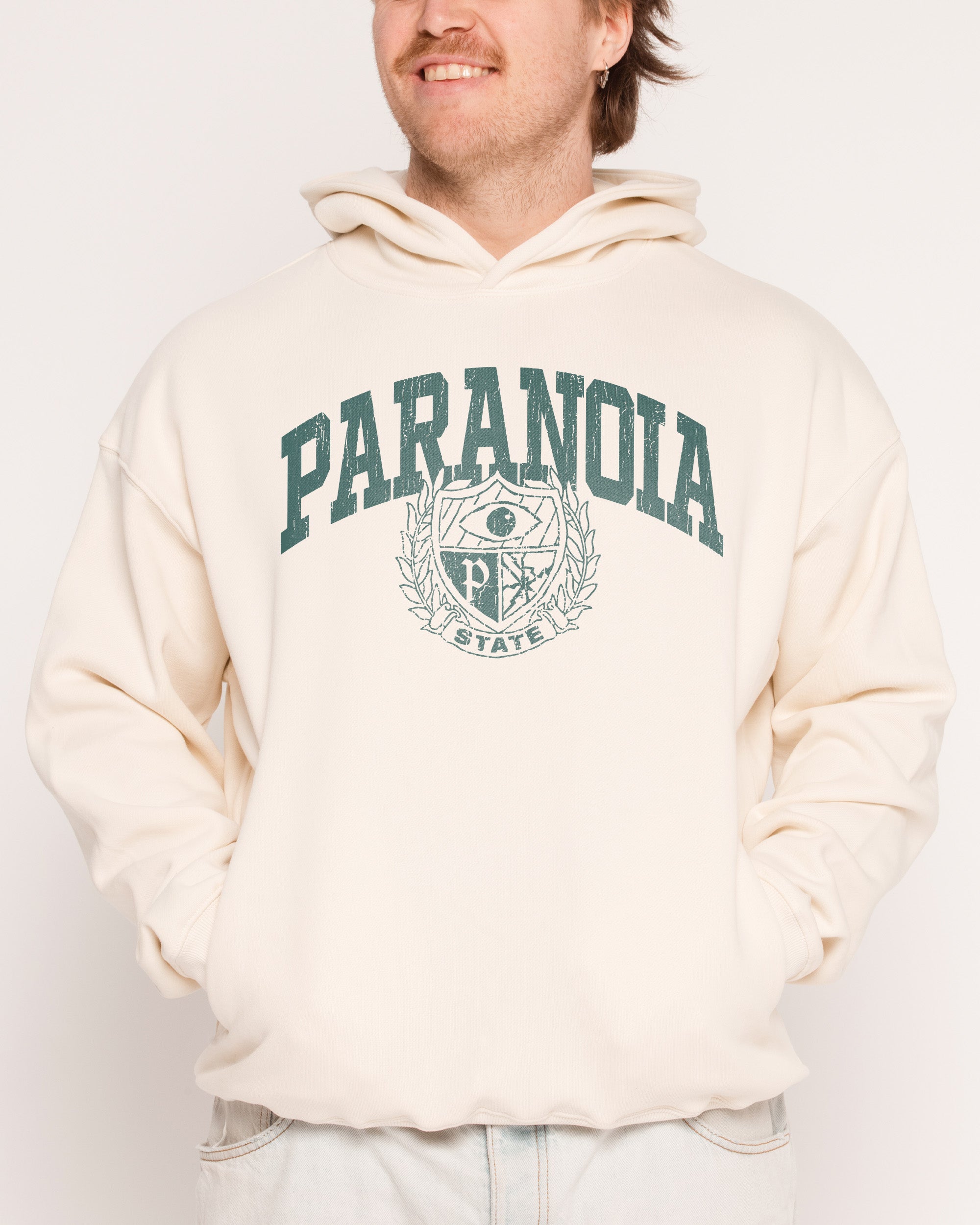 Paranoia State Natural Hoodie