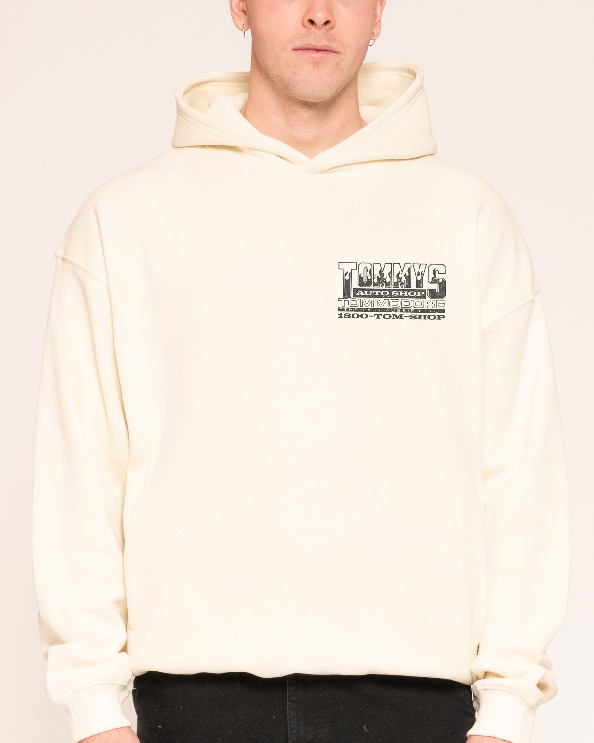 Tommy's Auto Shop Natural Hoodie