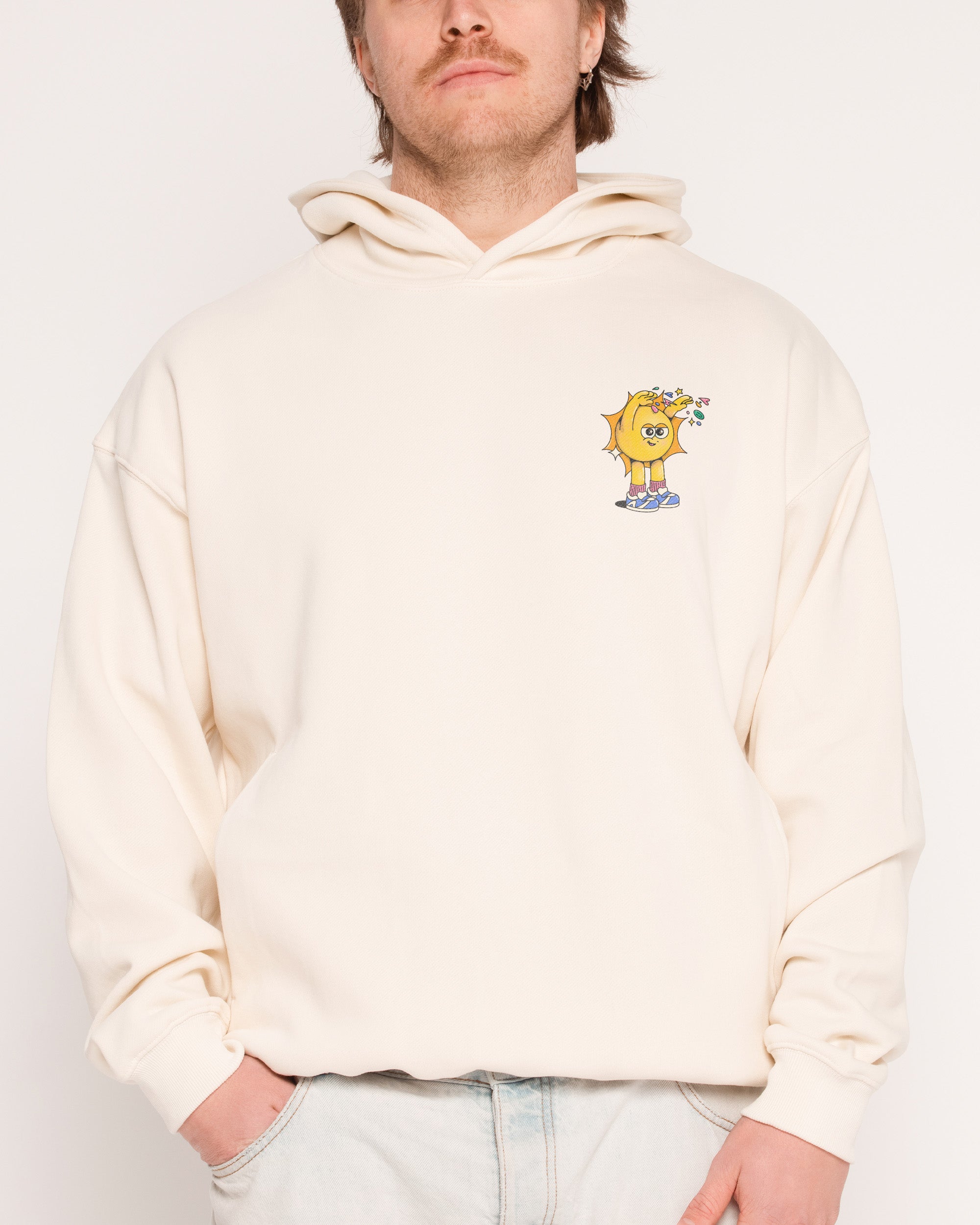 Hit Em' With the Good Vibes Natural Hoodie