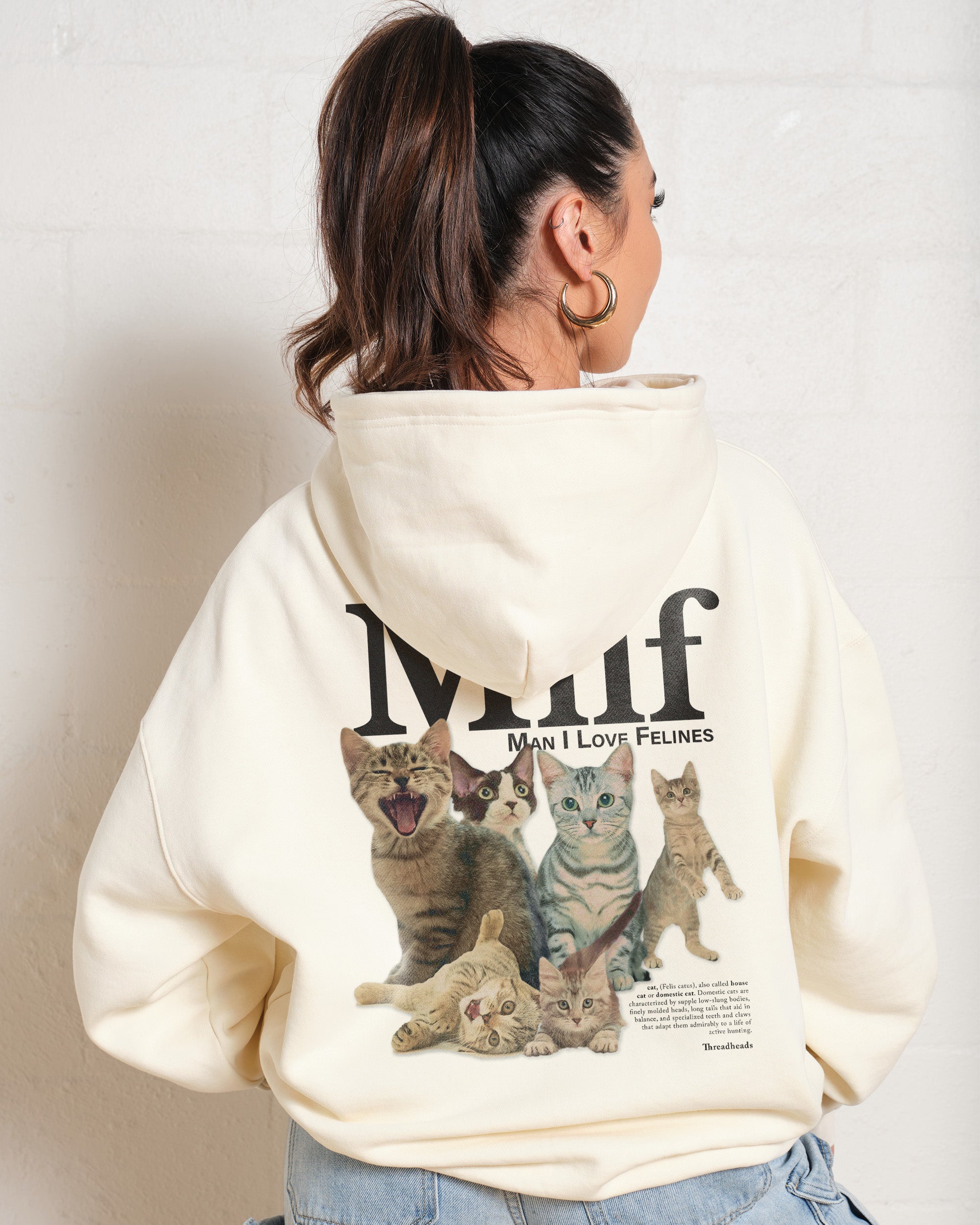 Man I Love Felines Front and Back Hoodie Australia Online