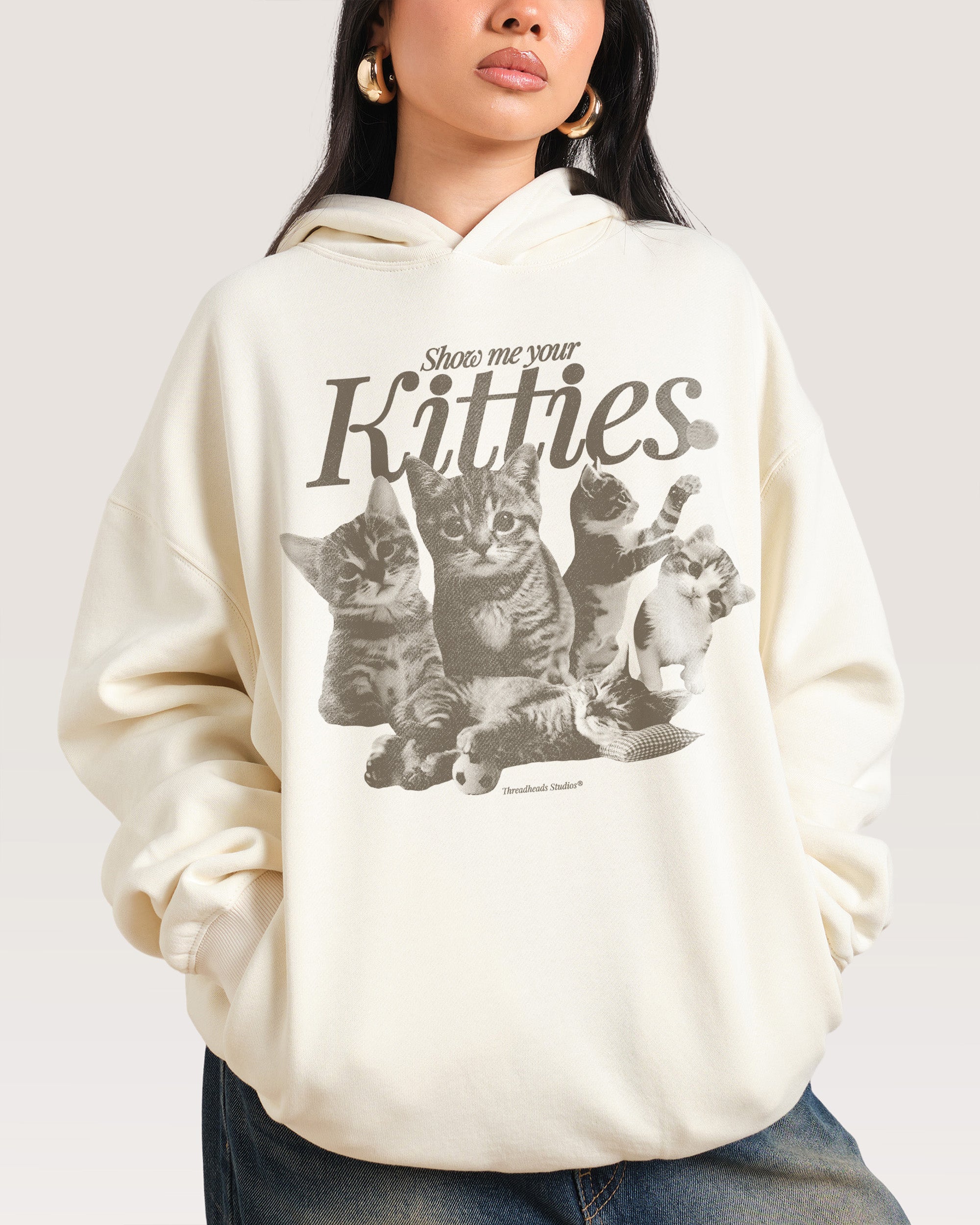 Show Me Your Kitties Natural Hoodie