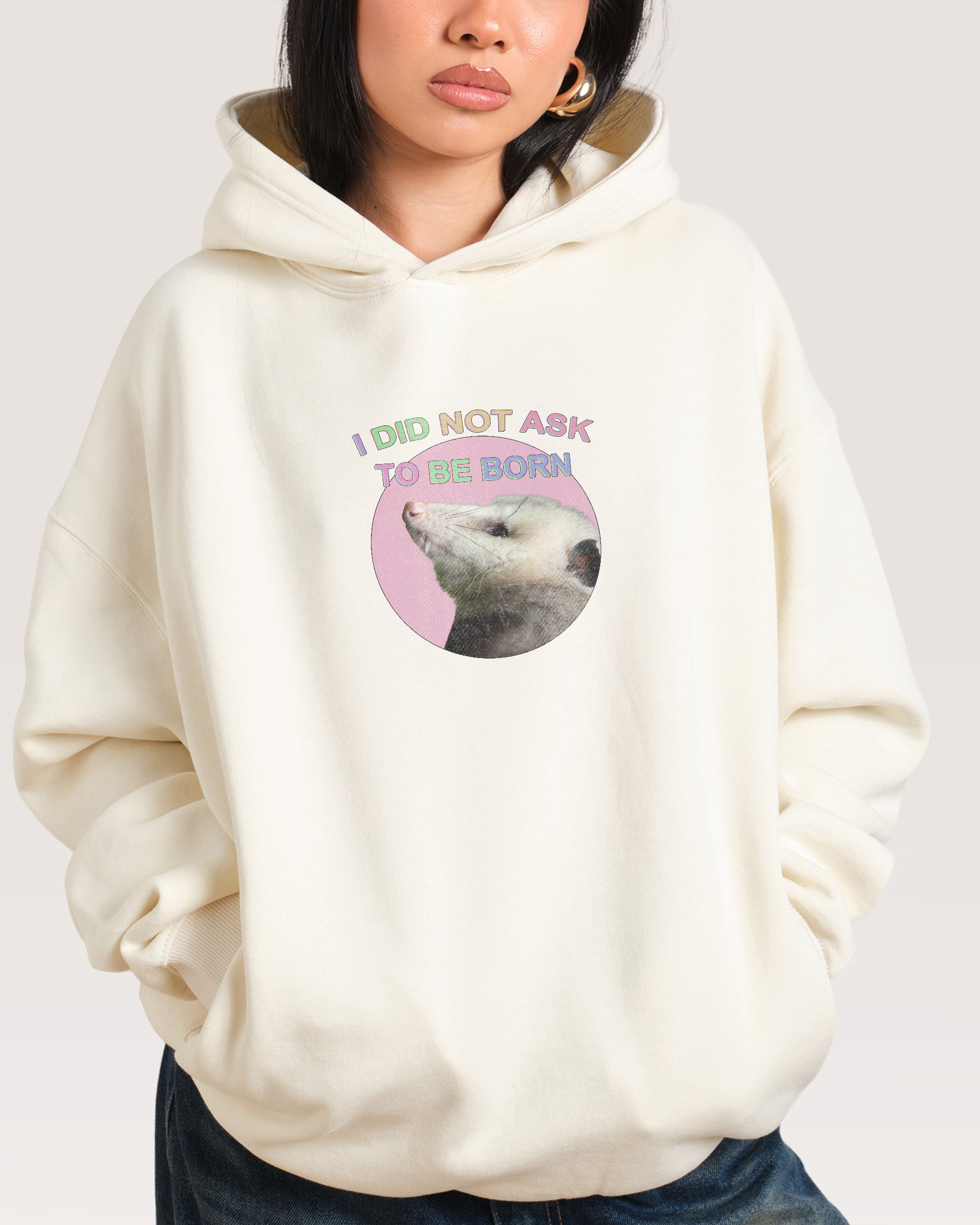 I Did Not Ask Natural Hoodie