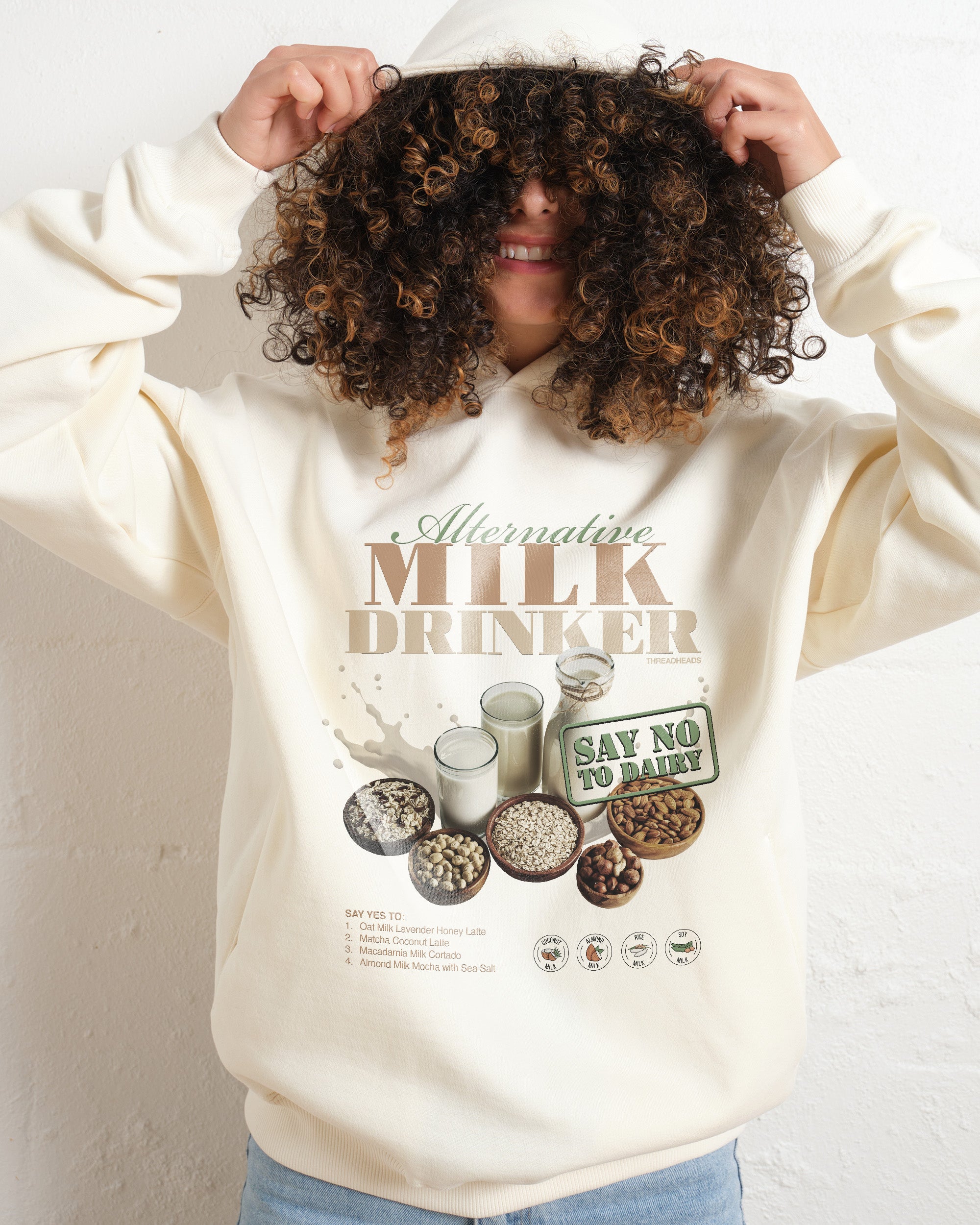 Alternative Milk Drinker Hoodie Australia Online Natural