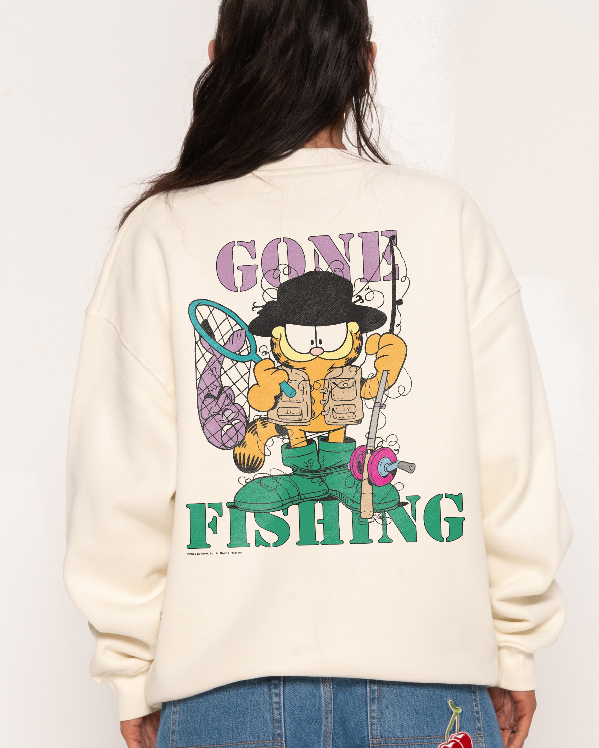 Gone Fishing Natural Sweatshirt
