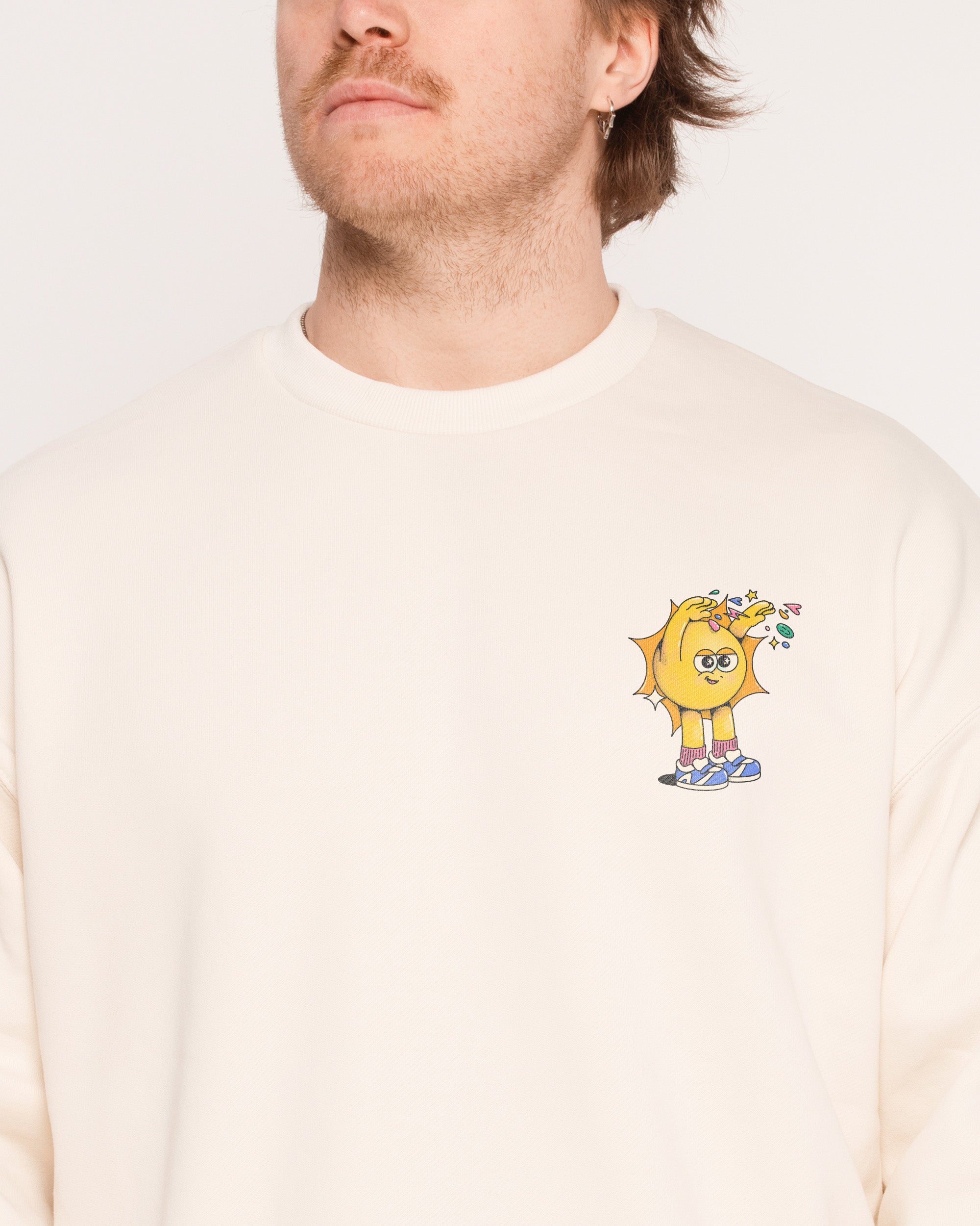 Hit Em' With the Good Vibes Natural Sweatshirt
