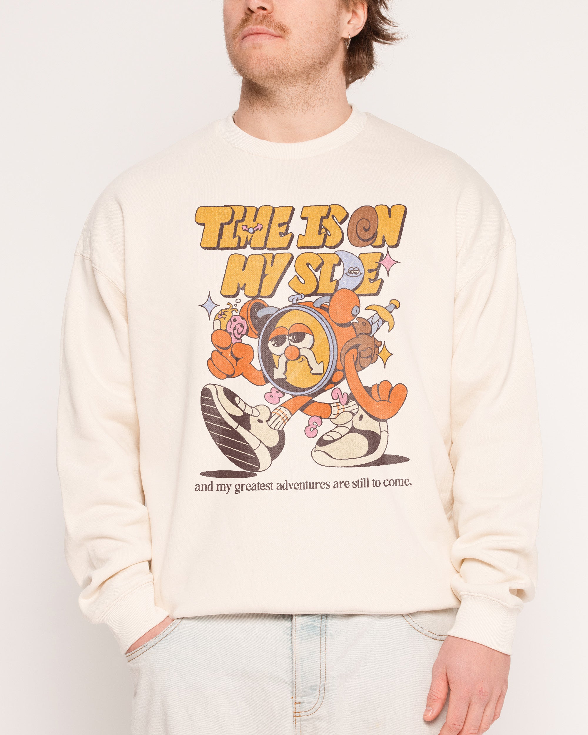 Time is on My Side Natural Sweatshirt