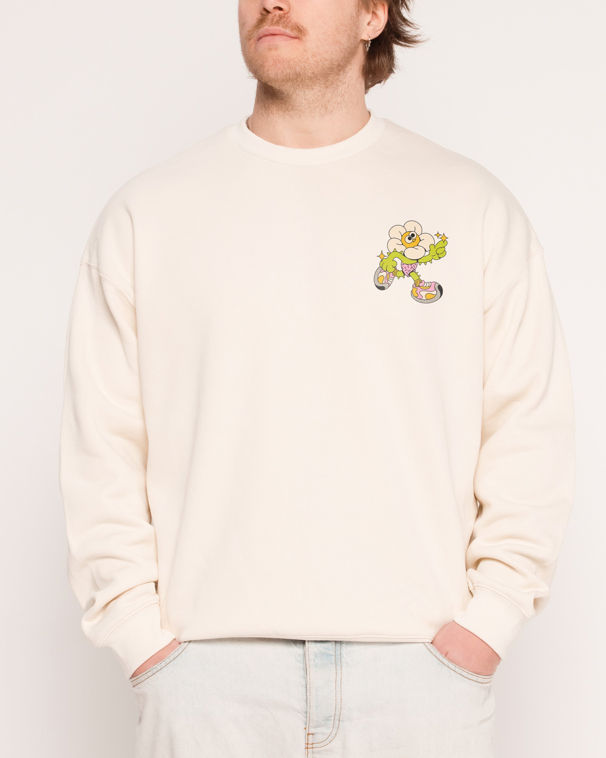 Among the Daisies Natural Sweatshirt