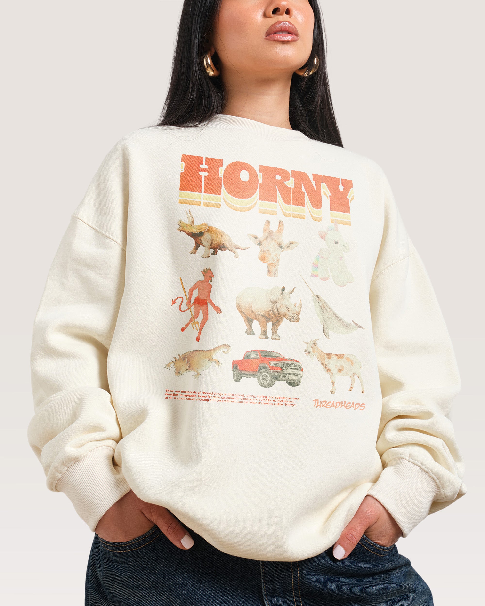 Horny Things Natural Sweatshirt