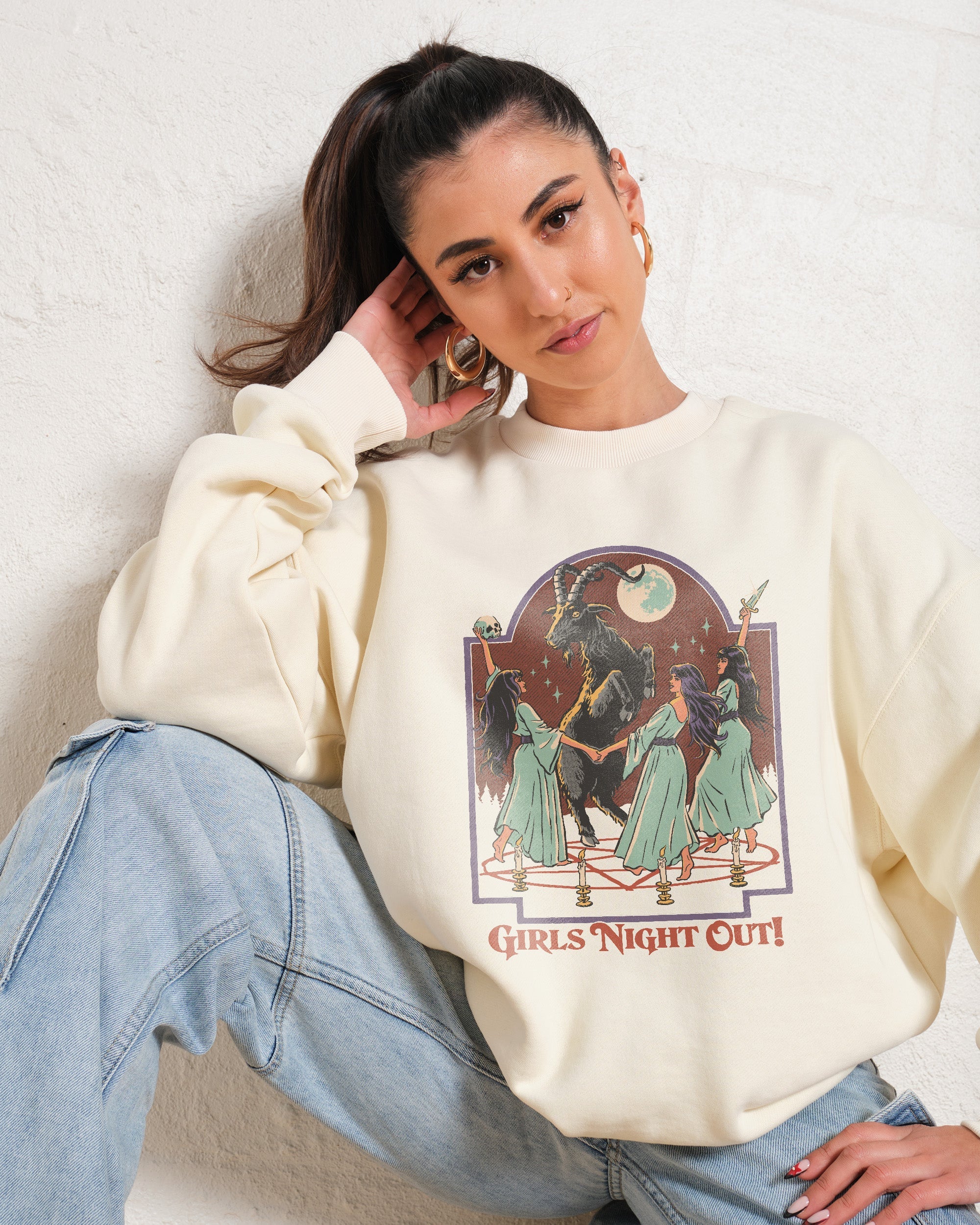 Girls Night Out Sweatshirt Australia Online Natural