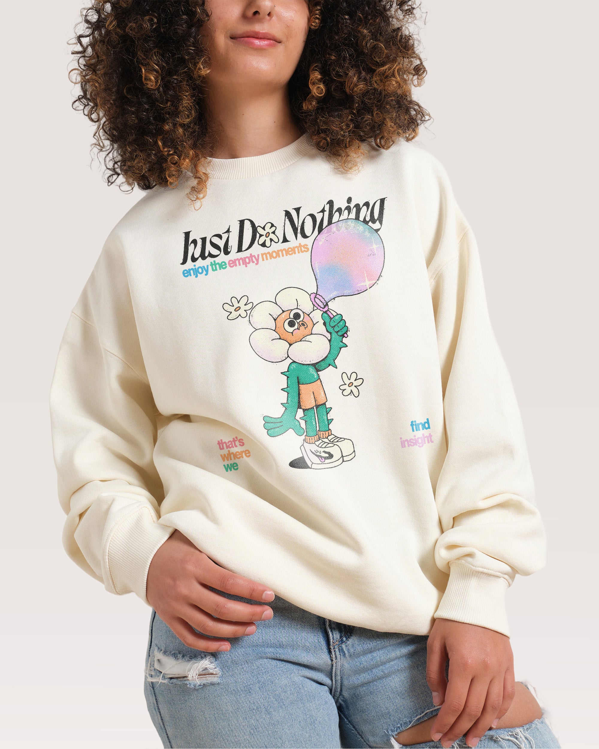 Just Do Nothing Natural Sweatshirt