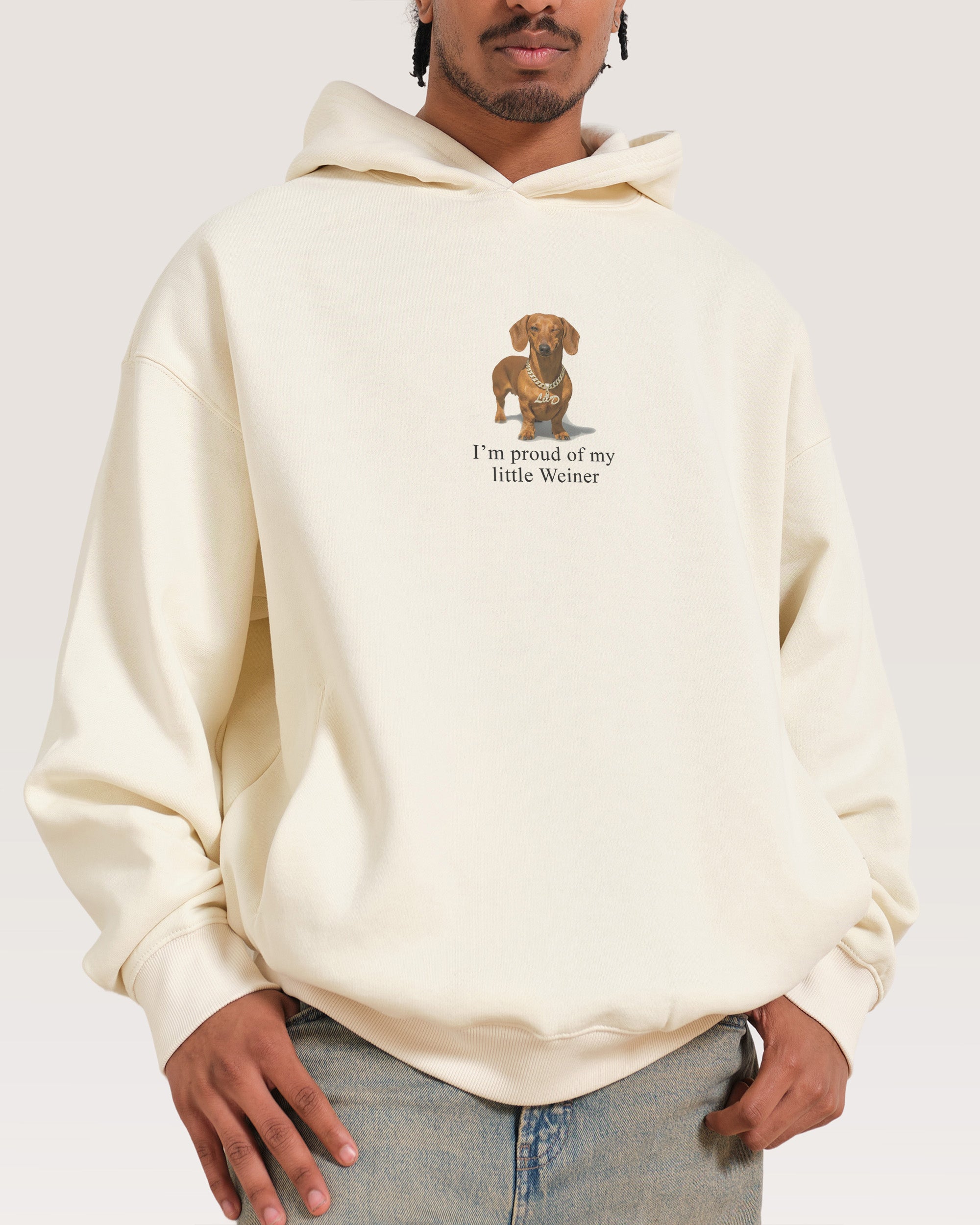 Little Weiner Natural Hoodie