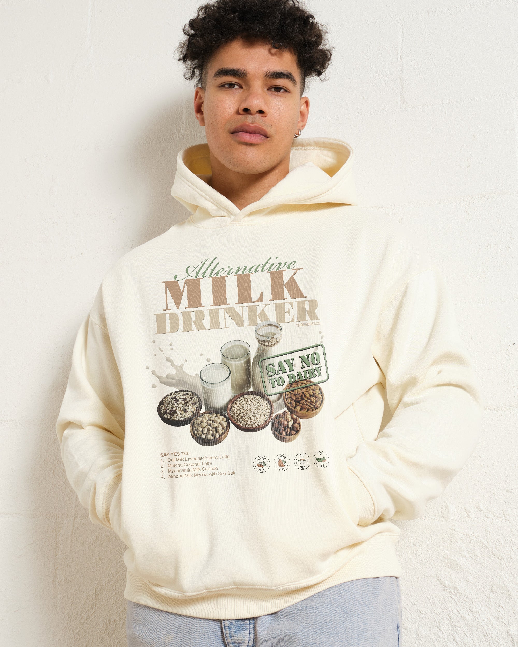 Alternative Milk Drinker Hoodie Australia Online Natural