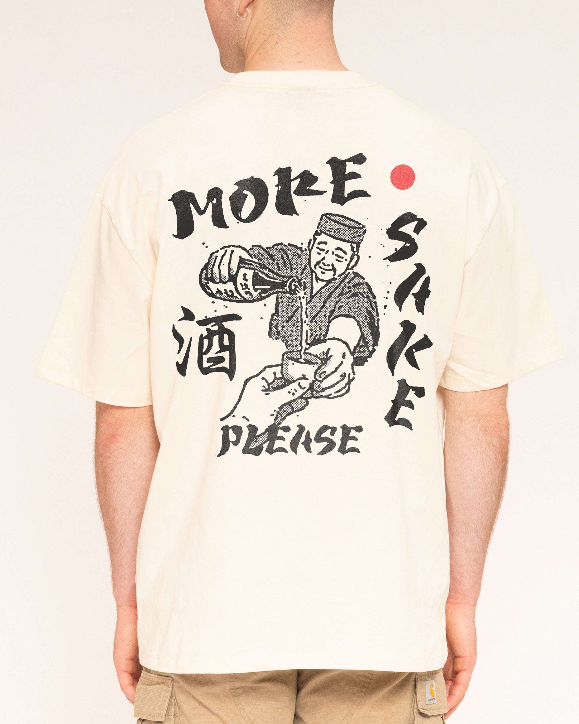 More Sake Please Natural Oversized Tee