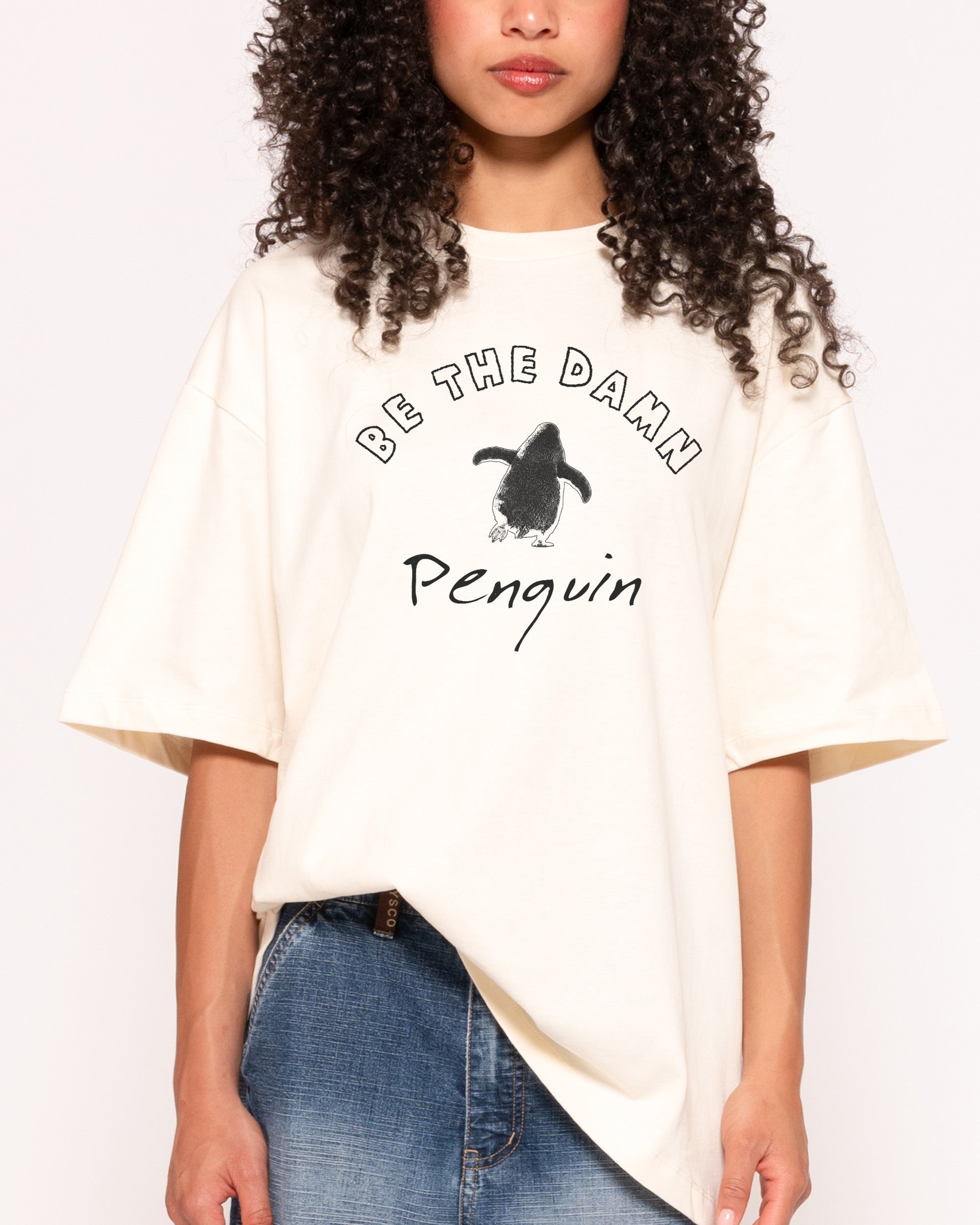 Nihilist Penguin Natural Oversized Tee