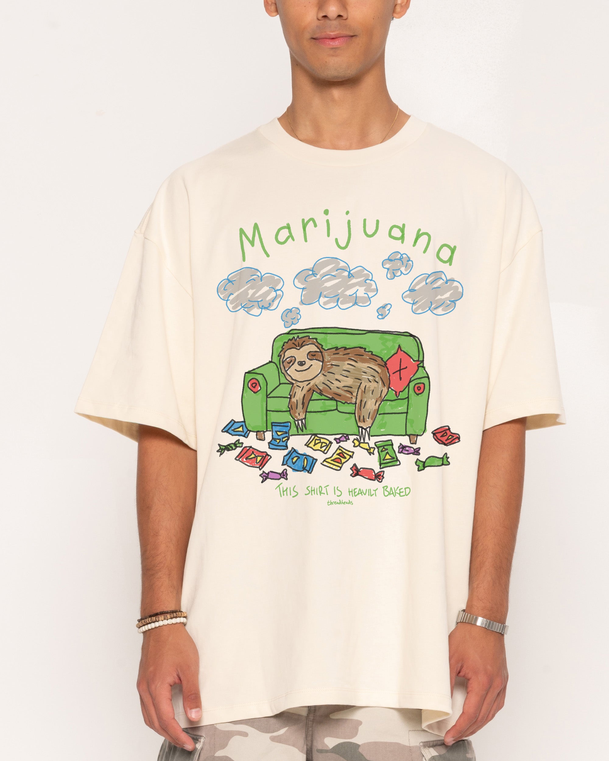Marijuana Natural Oversized Tee