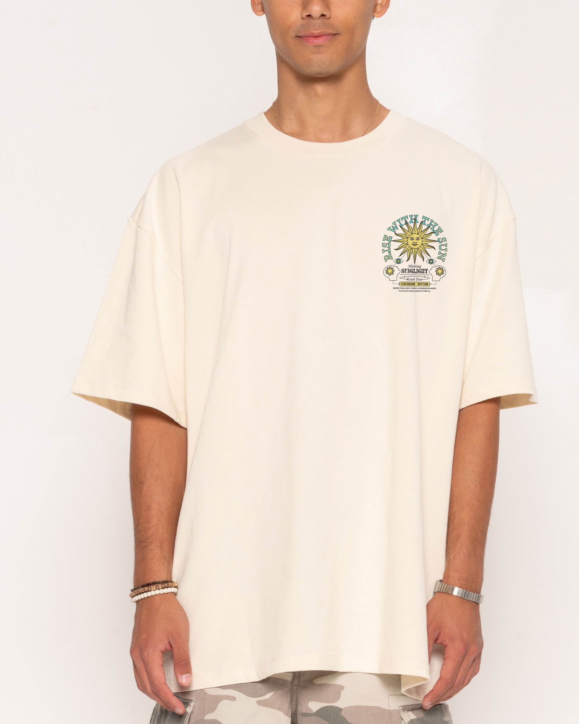 Rise With The Sun Natural Oversized Tee
