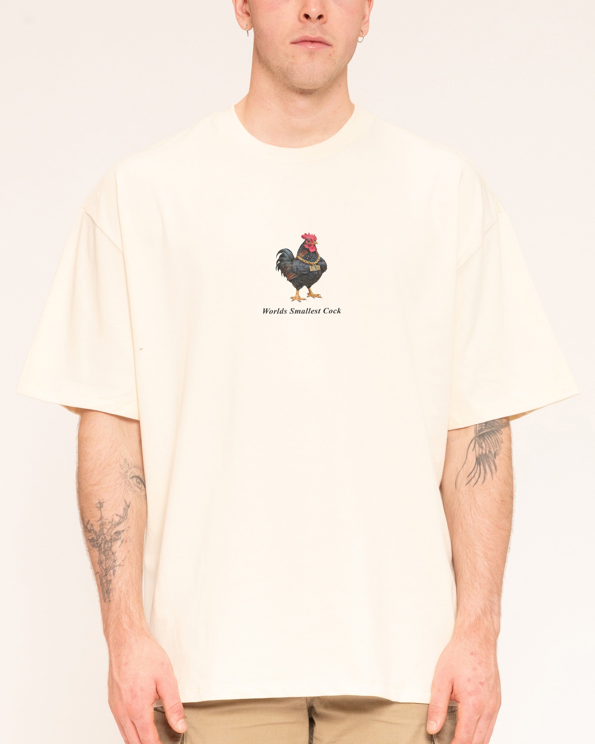 Worlds Smallest Cock Natural Oversized Tee