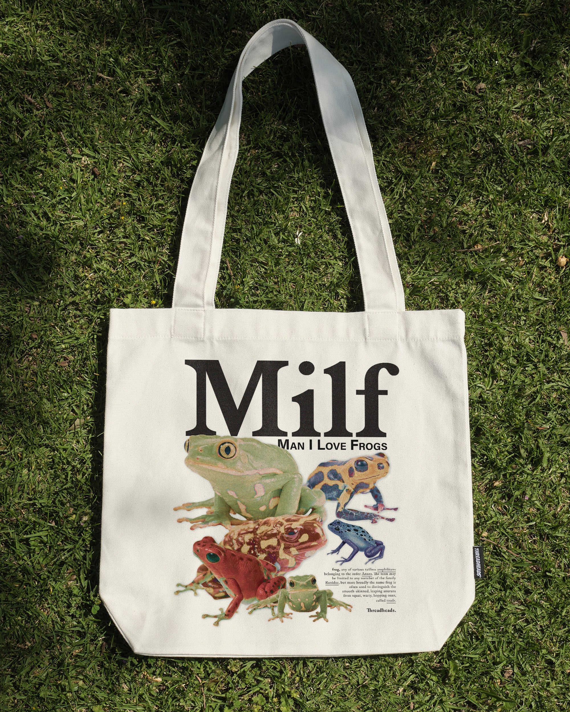 Frog shop tote bag