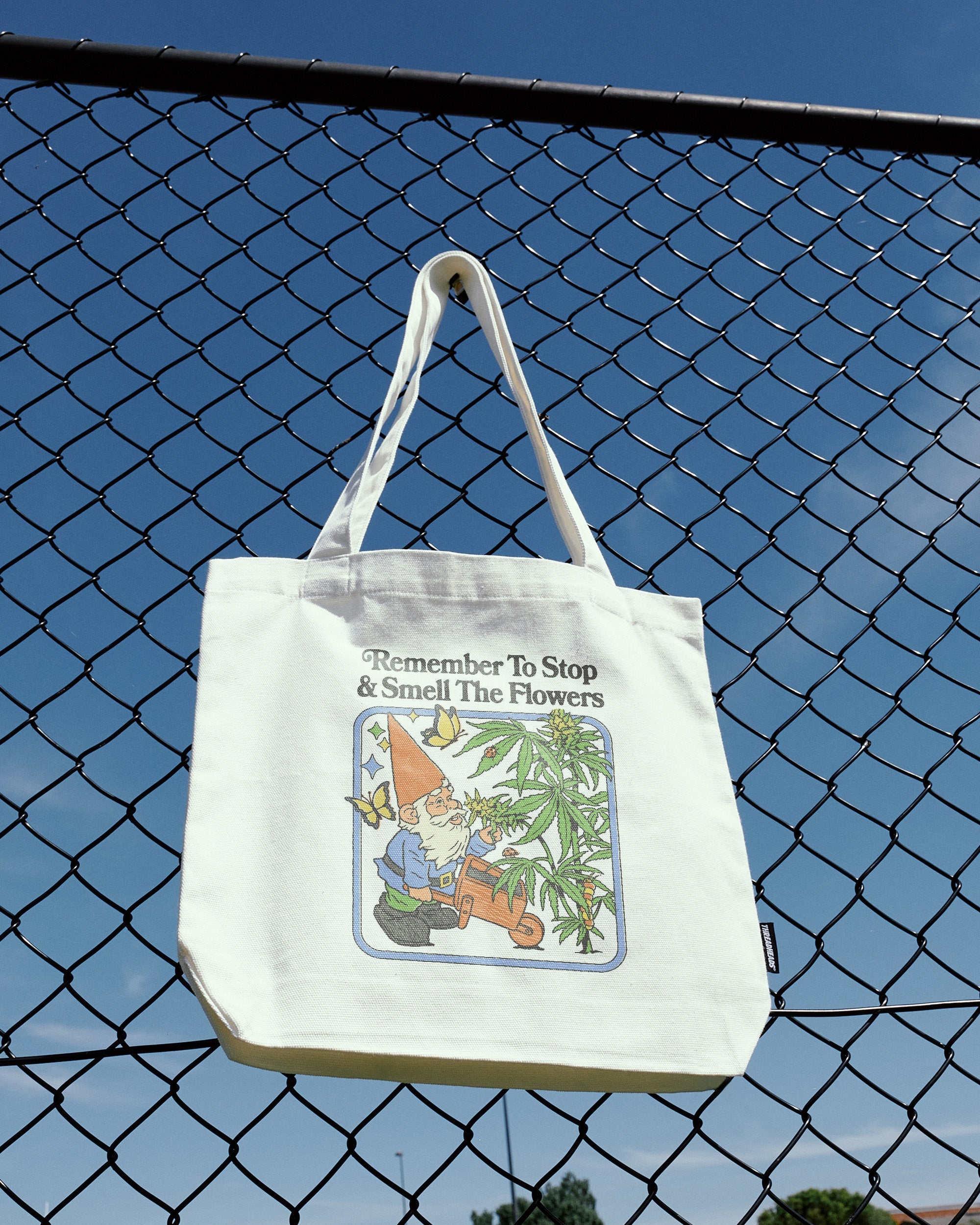 Smell The Flowers Tote Bag Australia Online Natural