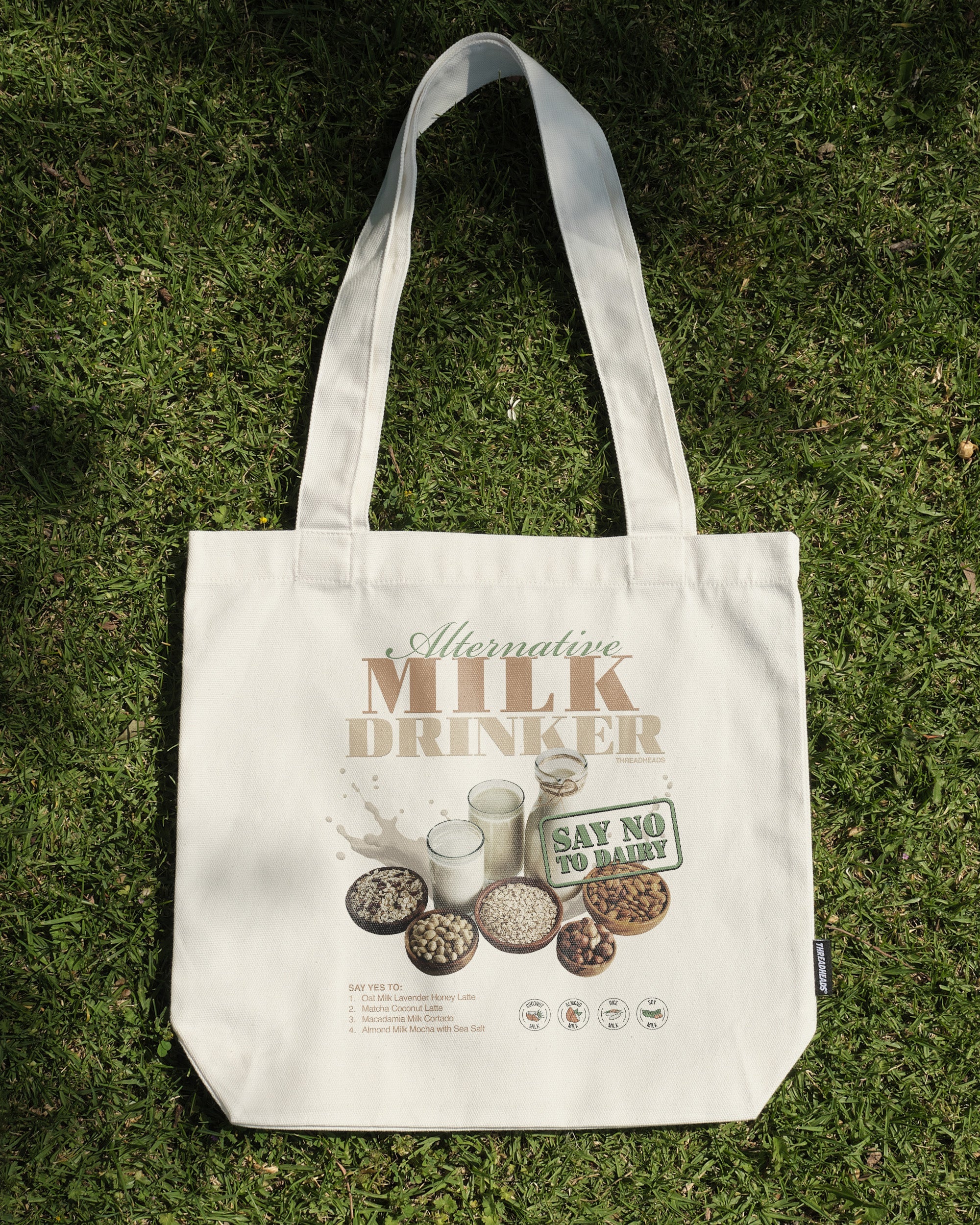 Alternative Milk Drinker Tote Bag Australia Online Natural