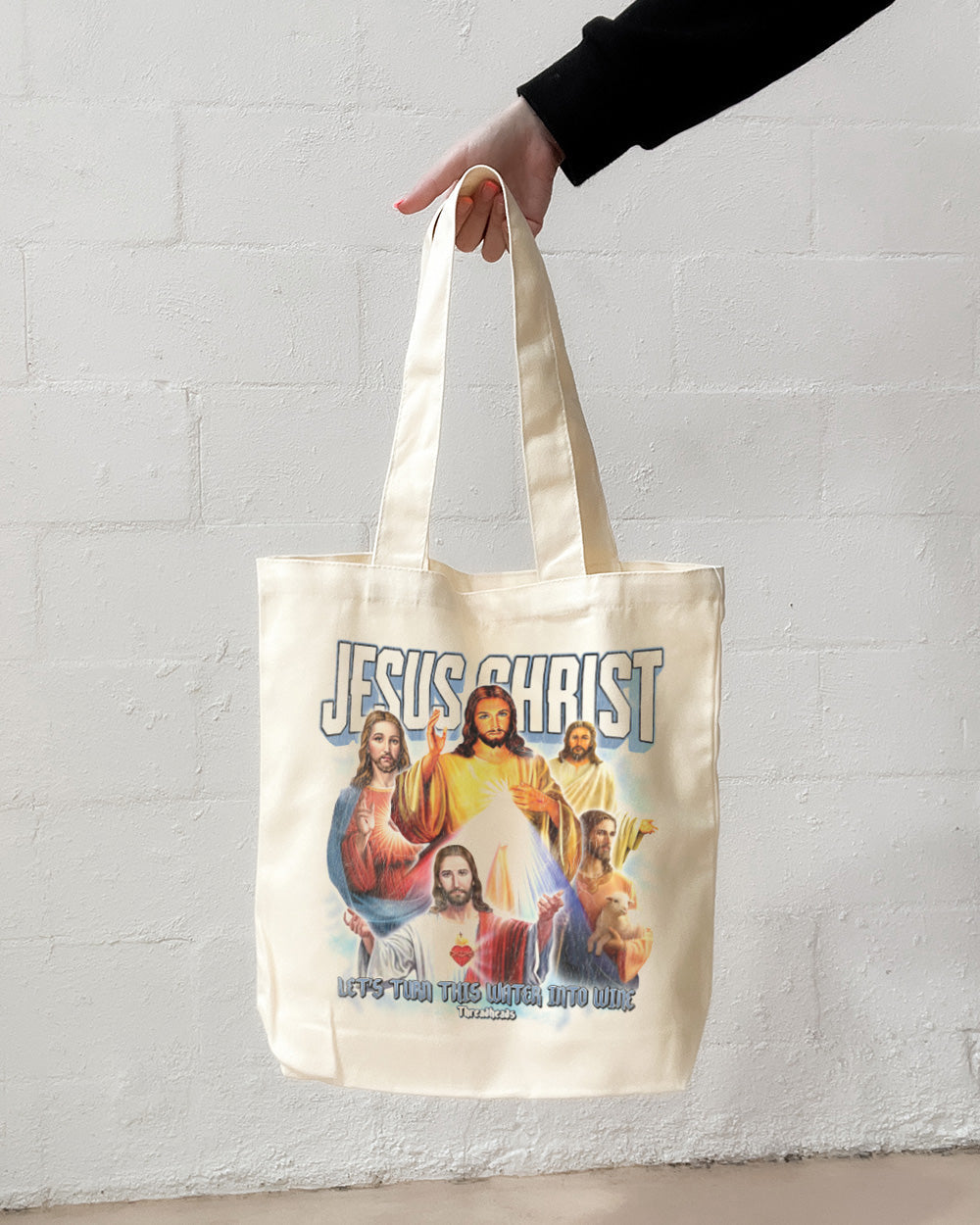 Jesus Christ Tote Bag Australia Online #colour_natural