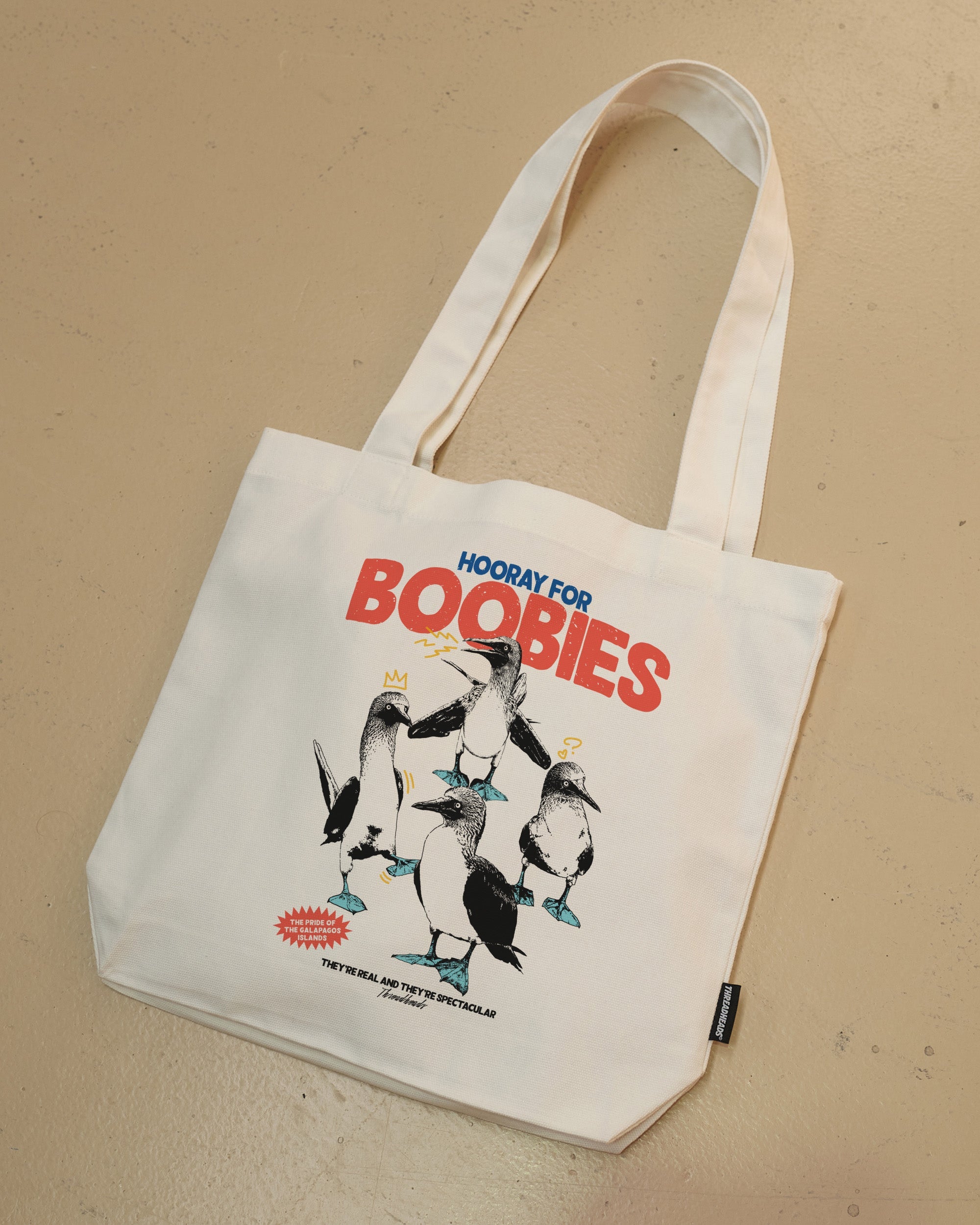 Hooray for Boobies Tote Bag Australia Online Natural
