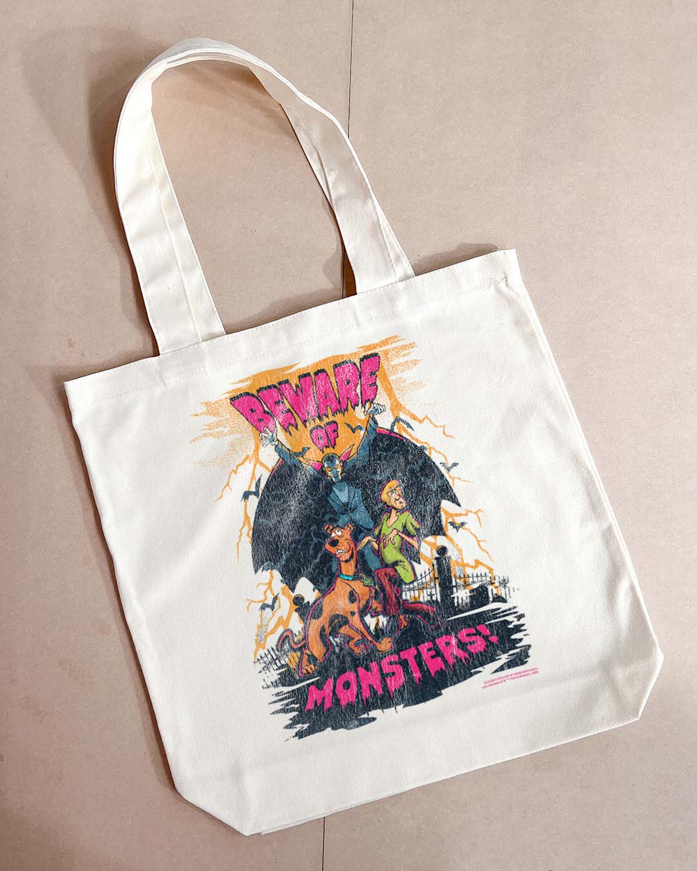 Beware of Monsters Tote Bag Australia Online Natural