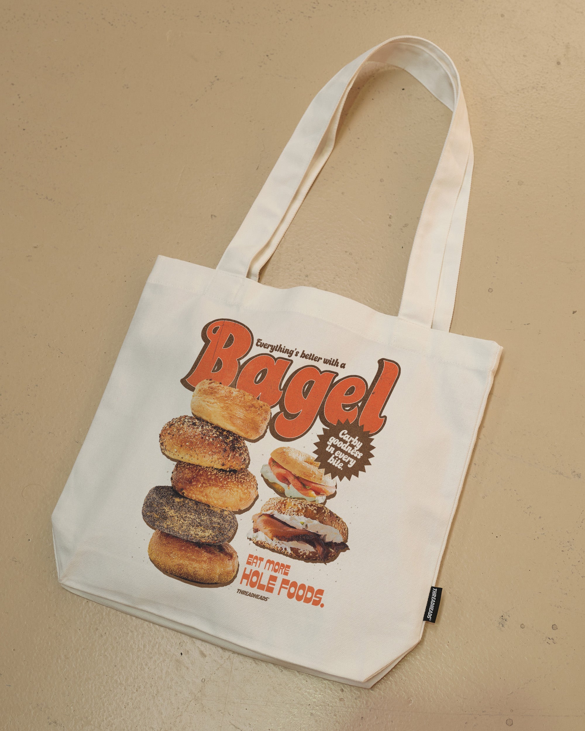 Everything's Better with a Bagel Tote Bag Australia Online Natural