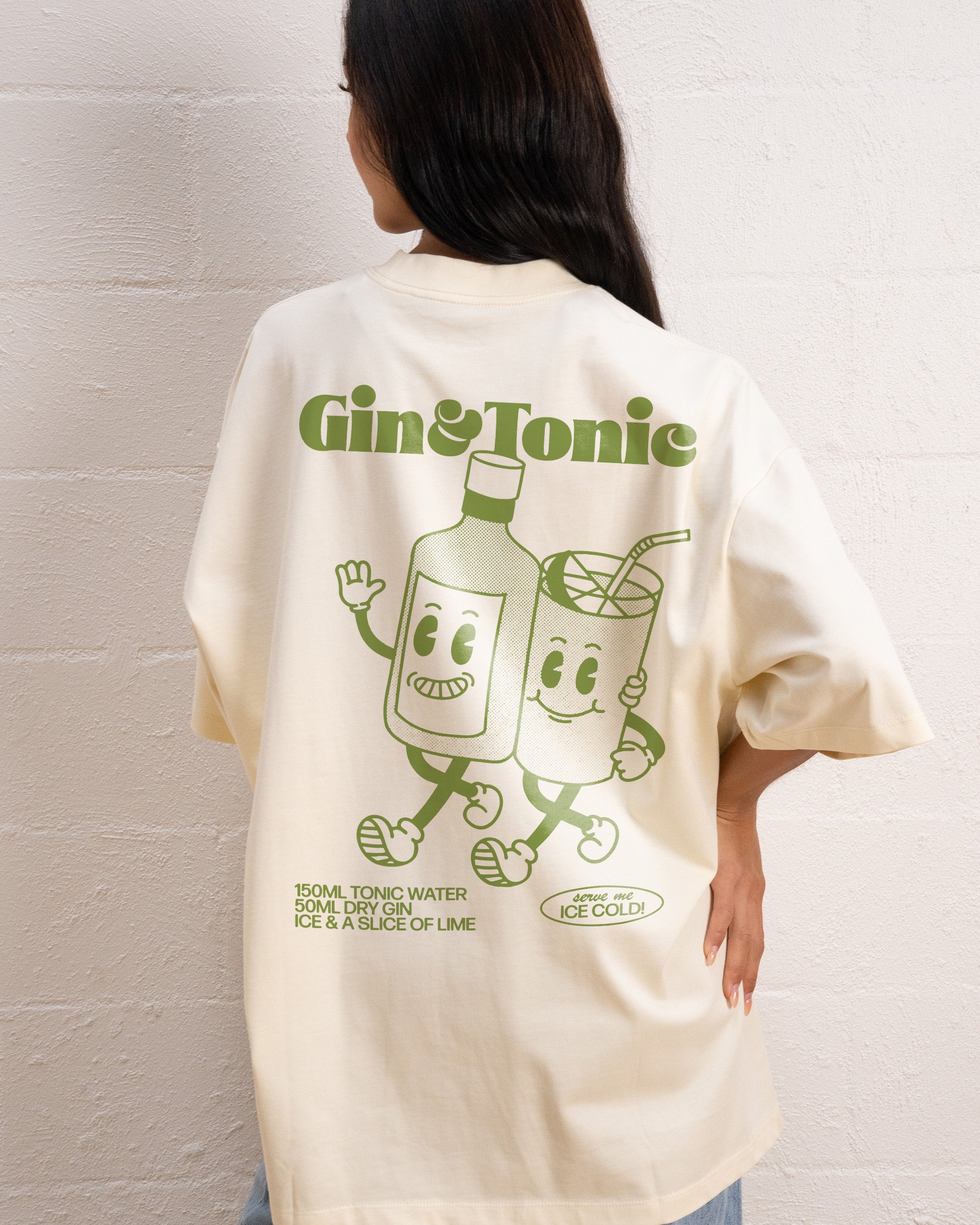 Gin and Tonic Oversized Tee Australia Online Threadheads