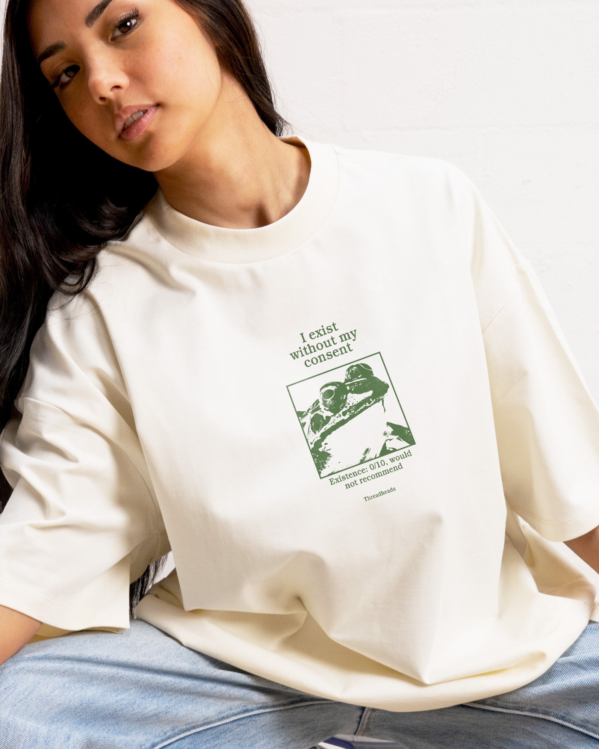 I Exist Without My Consent Oversized Tee Australia Online Threadheads