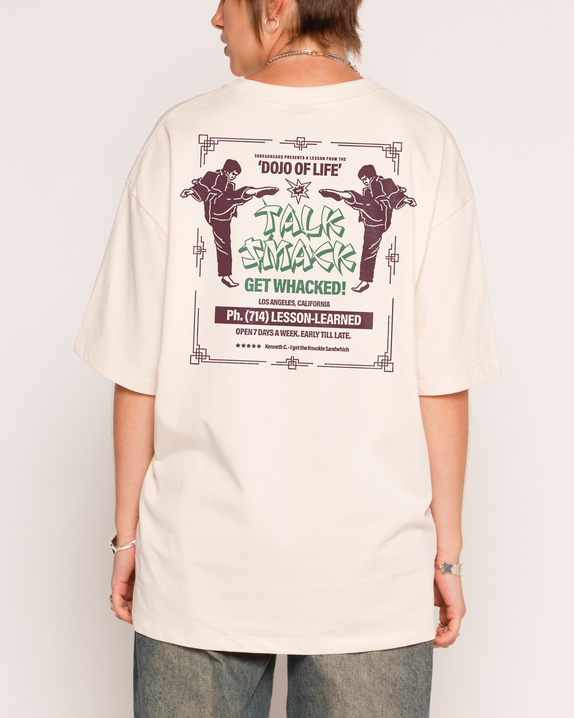 Talk Smack Natural Oversized Tee