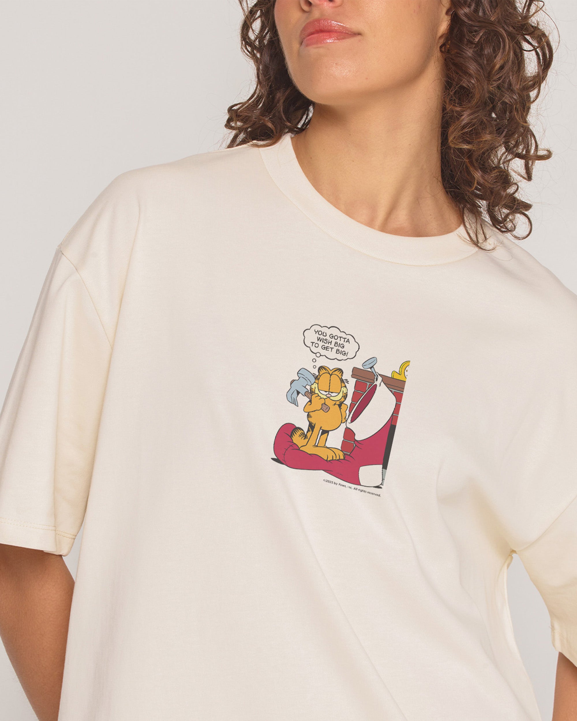 Big Wishes Natural Oversized Tee