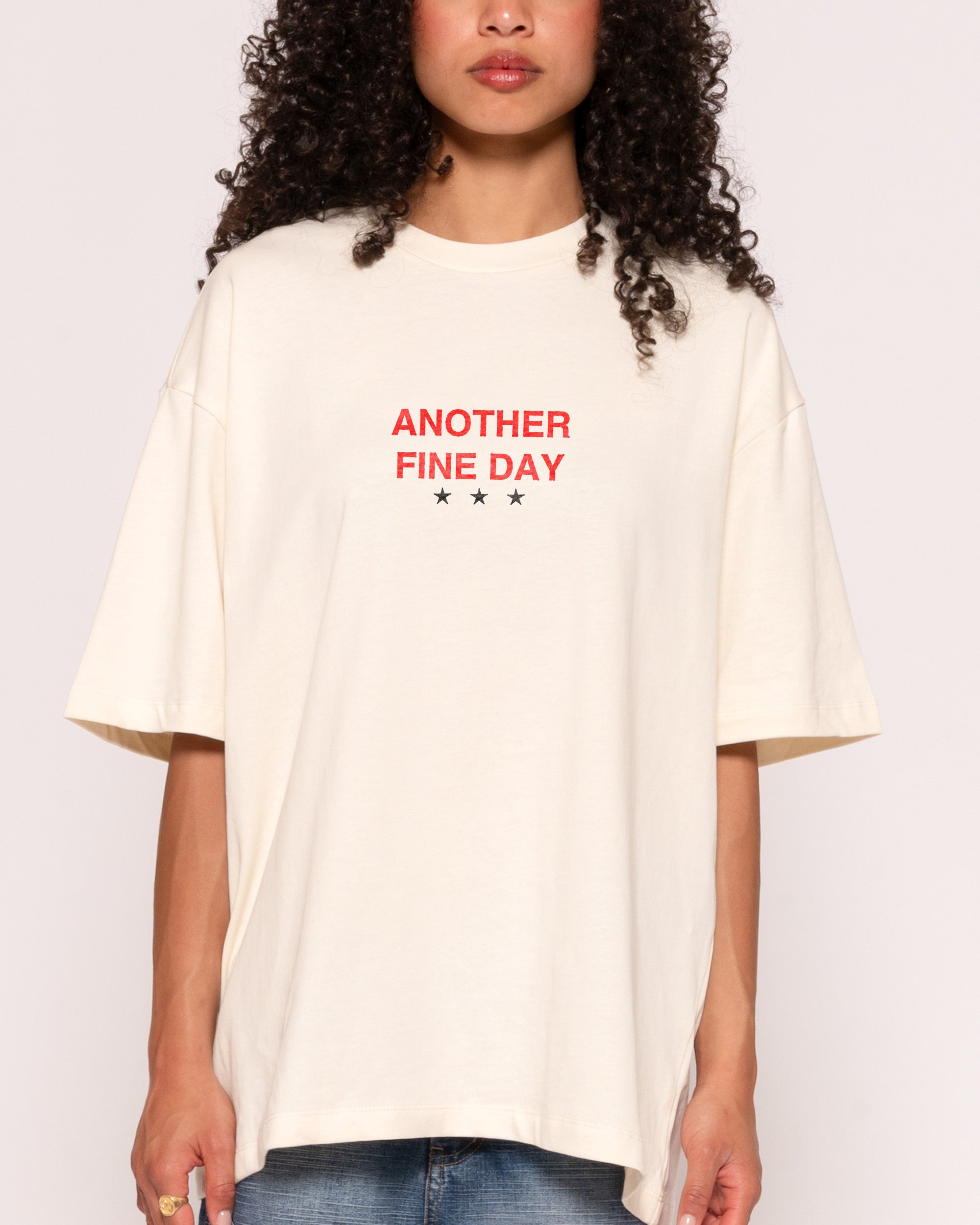 Another Fine Day Ruined Natural Oversized Tee